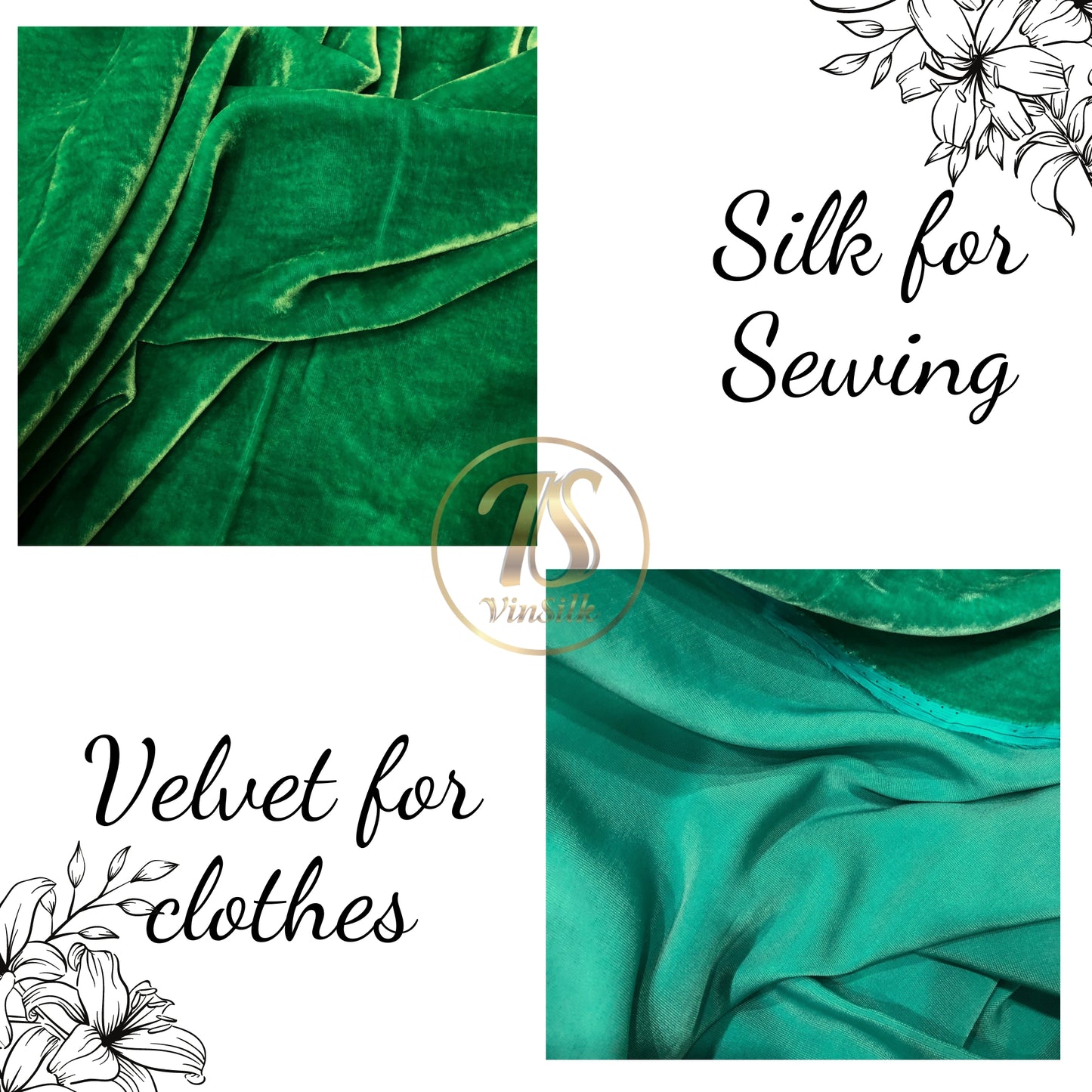 100% MULBERRY SILK VELVET fabric by the yard - Luxury Silk Velvet for Dress, Skirt, High End Garment - Green silk velvet - Fabric for clothes