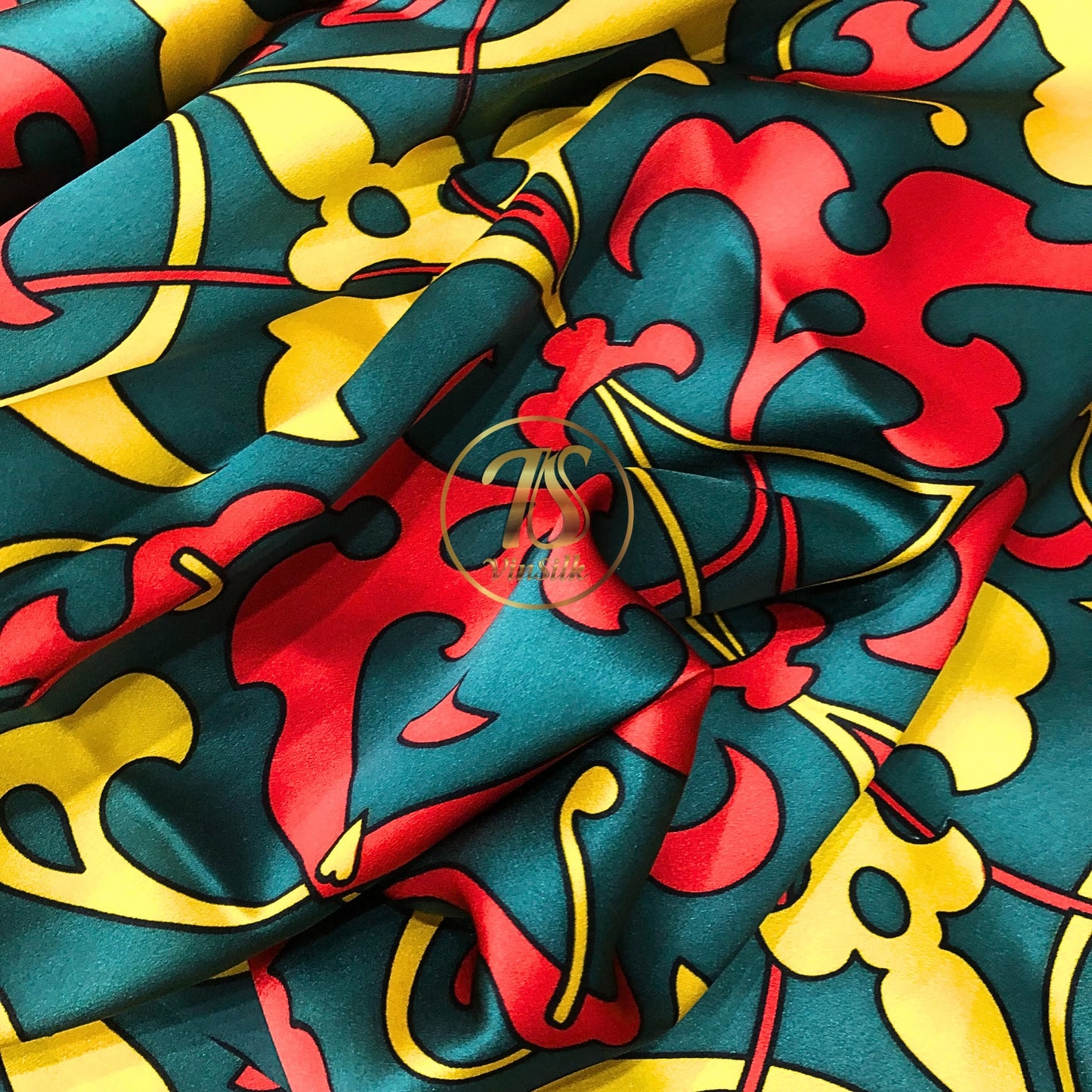 100% PURE MULBERRY SILK fabric by the yard – Floral satin silk fabric – Dress making – Silk for sewing - Gift for women