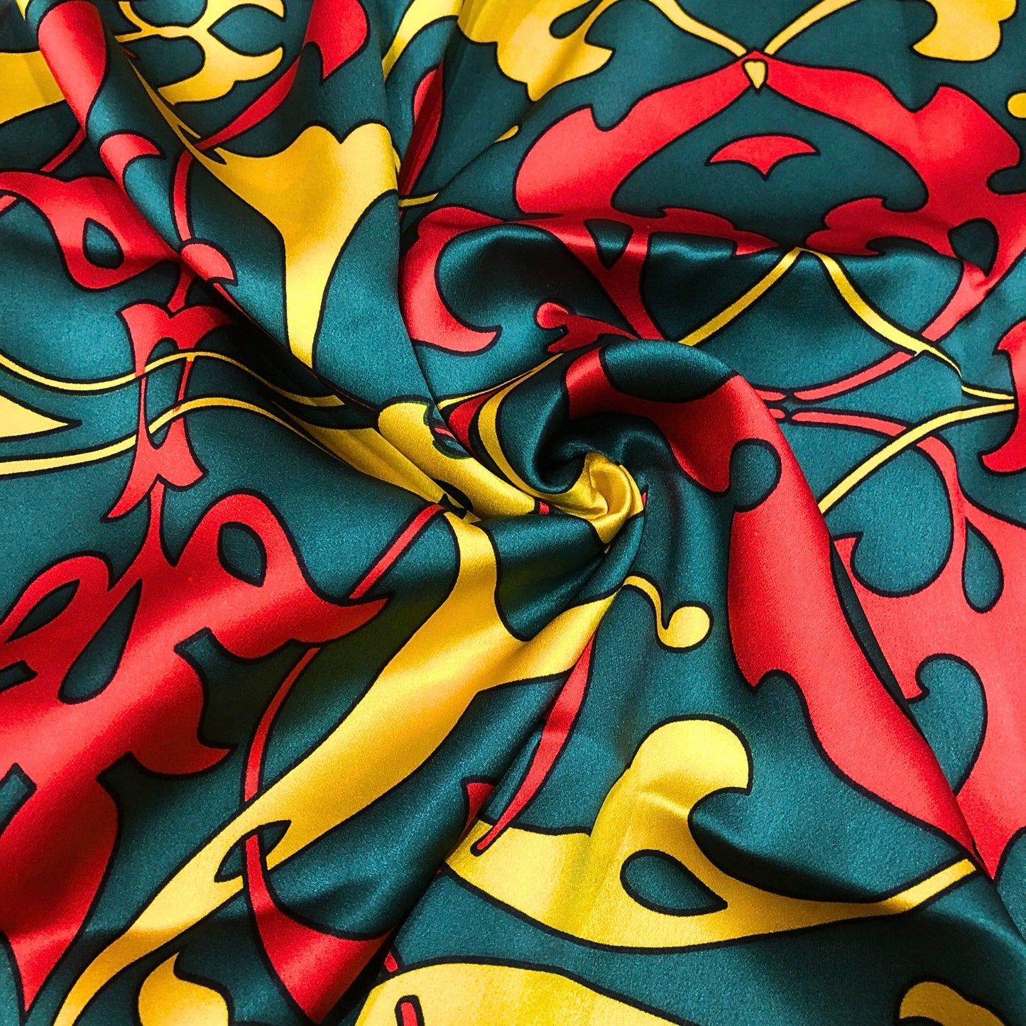 100% PURE MULBERRY SILK fabric by the yard – Floral satin silk fabric – Dress making – Silk for sewing - Gift for women