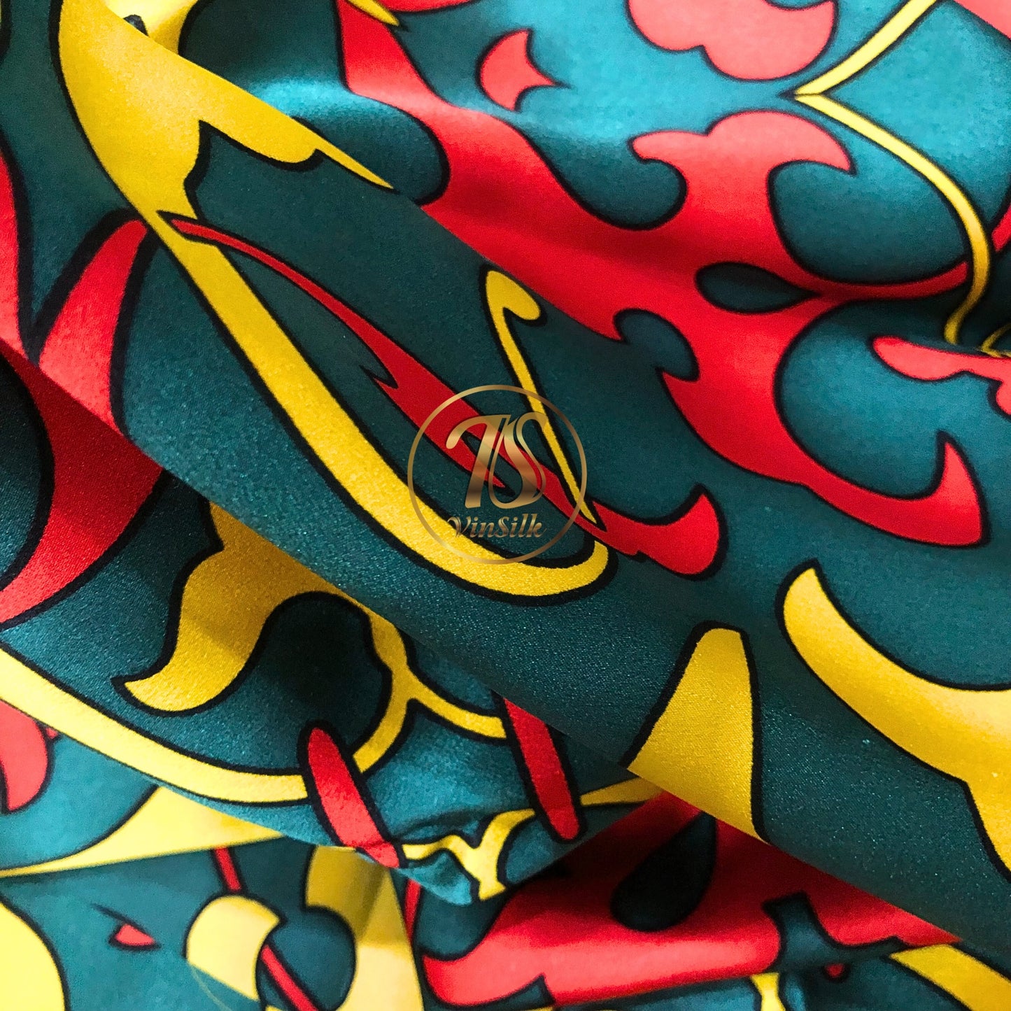 100% PURE MULBERRY SILK fabric by the yard – Floral satin silk fabric – Dress making – Silk for sewing - Gift for women