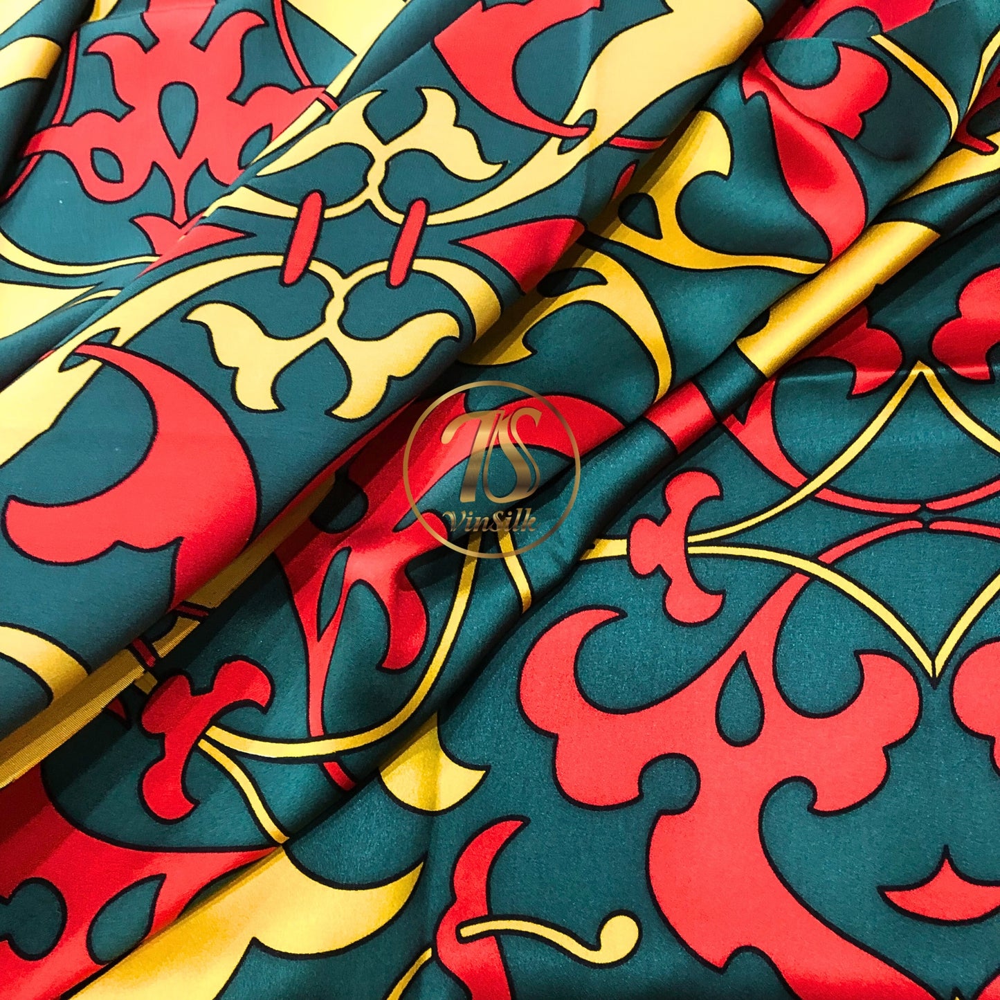 100% PURE MULBERRY SILK fabric by the yard – Floral satin silk fabric – Dress making – Silk for sewing - Gift for women
