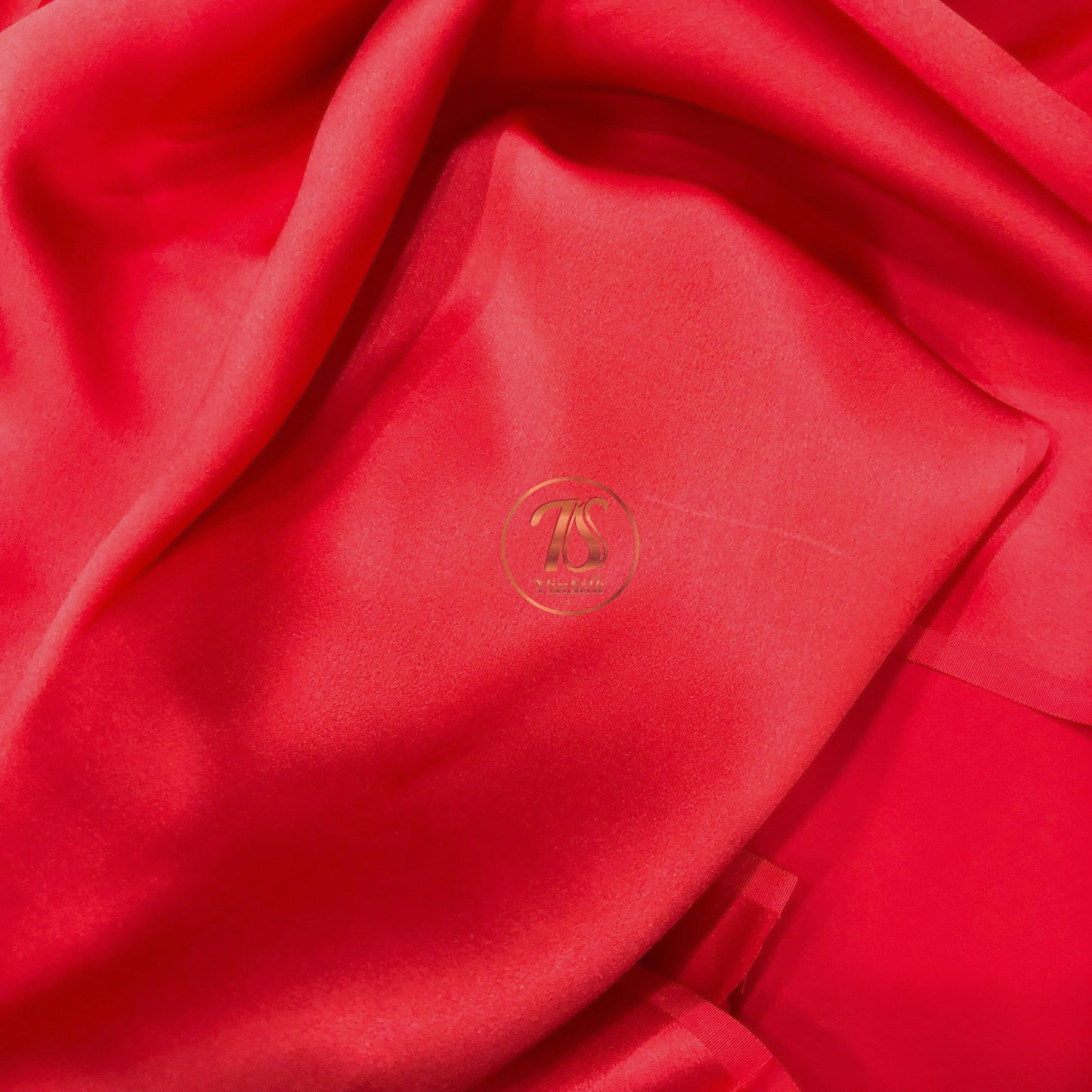 100% PURE MULBERRY SILK fabric by the yard β Satin silk fabric β 19mm - Organic fiber - Wedding dress - Gift for women - Red silk satin