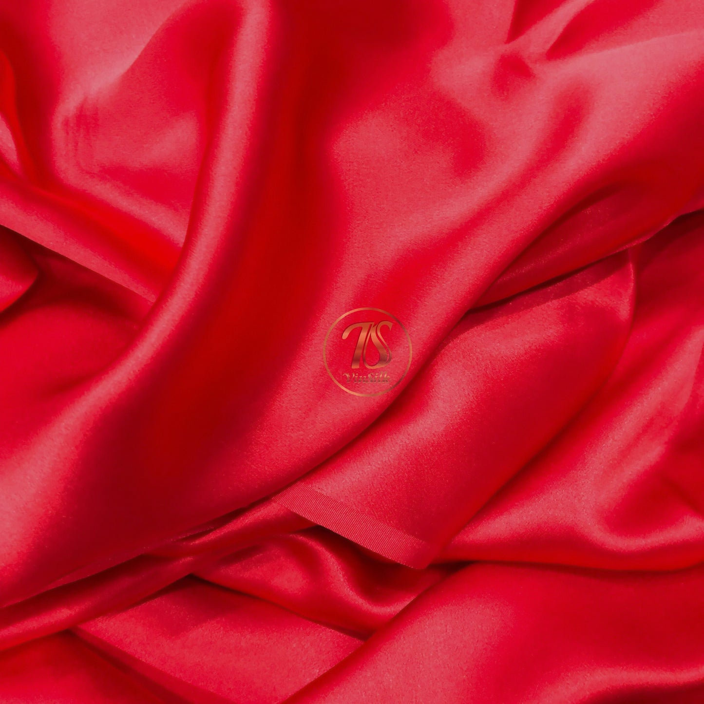 100% PURE MULBERRY SILK fabric by the yard β Satin silk fabric β 19mm - Organic fiber - Wedding dress - Gift for women - Red silk satin