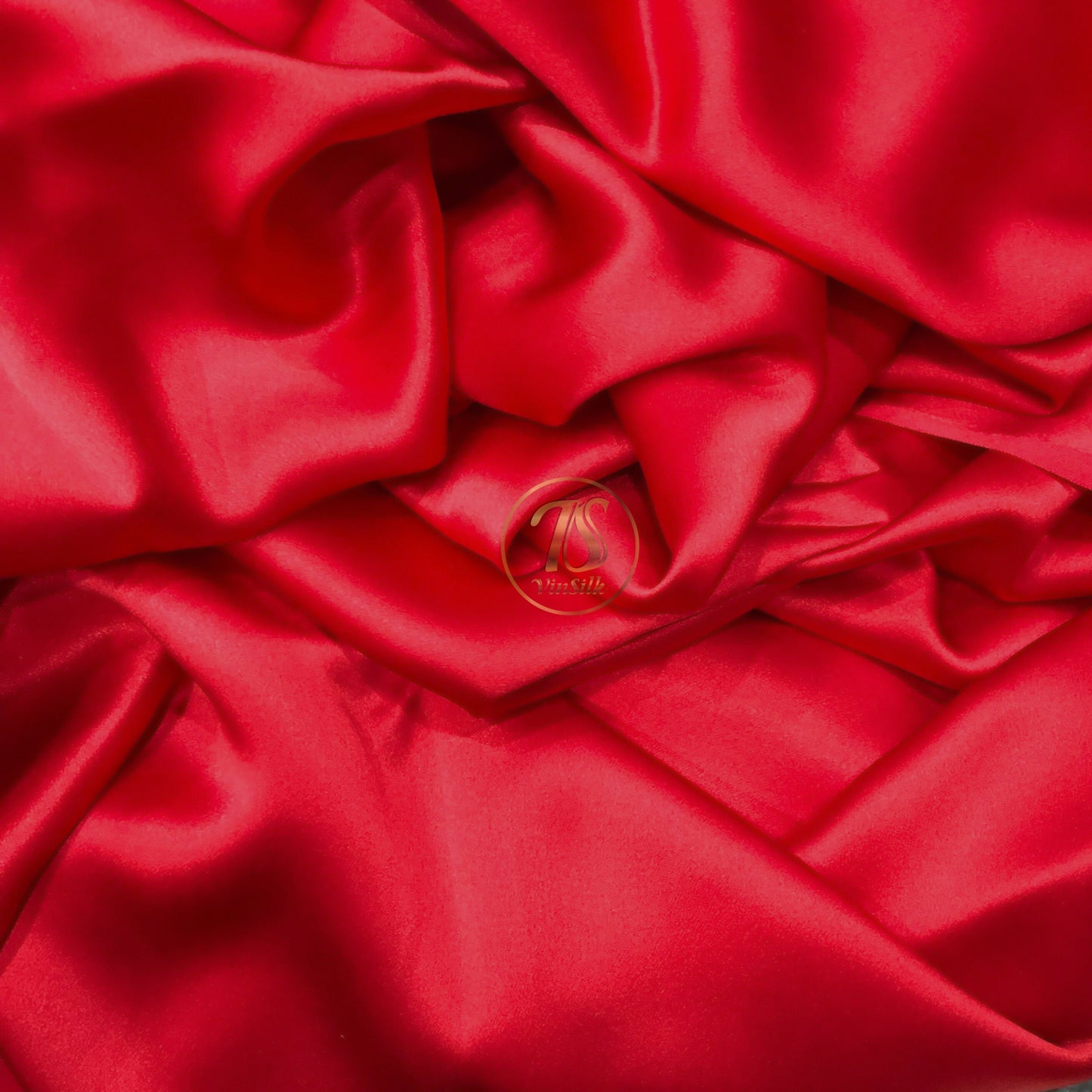 100% PURE MULBERRY SILK fabric by the yard β Satin silk fabric β 19mm - Organic fiber - Wedding dress - Gift for women - Red silk satin
