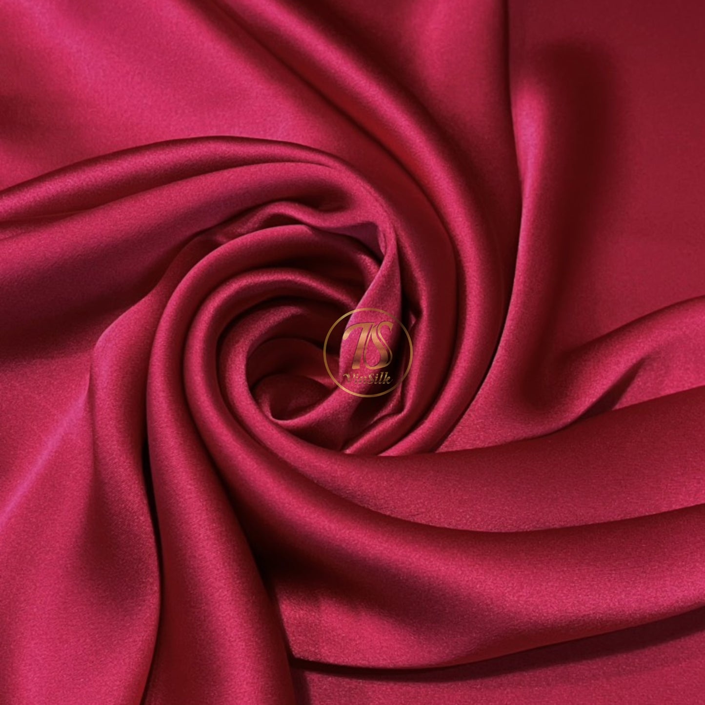 100% PURE MULBERRY SILK fabric by the yard β Satin silk fabric β 19mm - Organic fiber - Wedding dress - Gift for women - Dark red silk satin