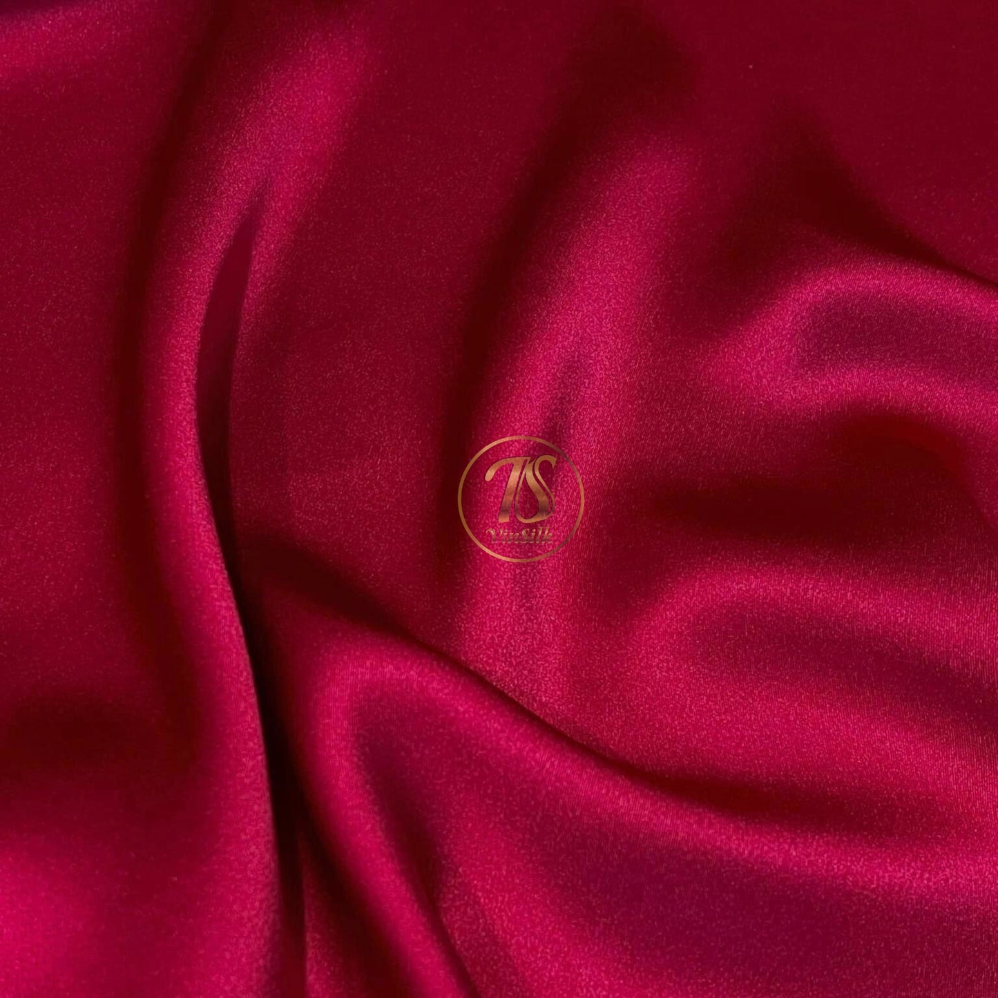 100% PURE MULBERRY SILK fabric by the yard β Satin silk fabric β 19mm - Organic fiber - Wedding dress - Gift for women - Dark red silk satin