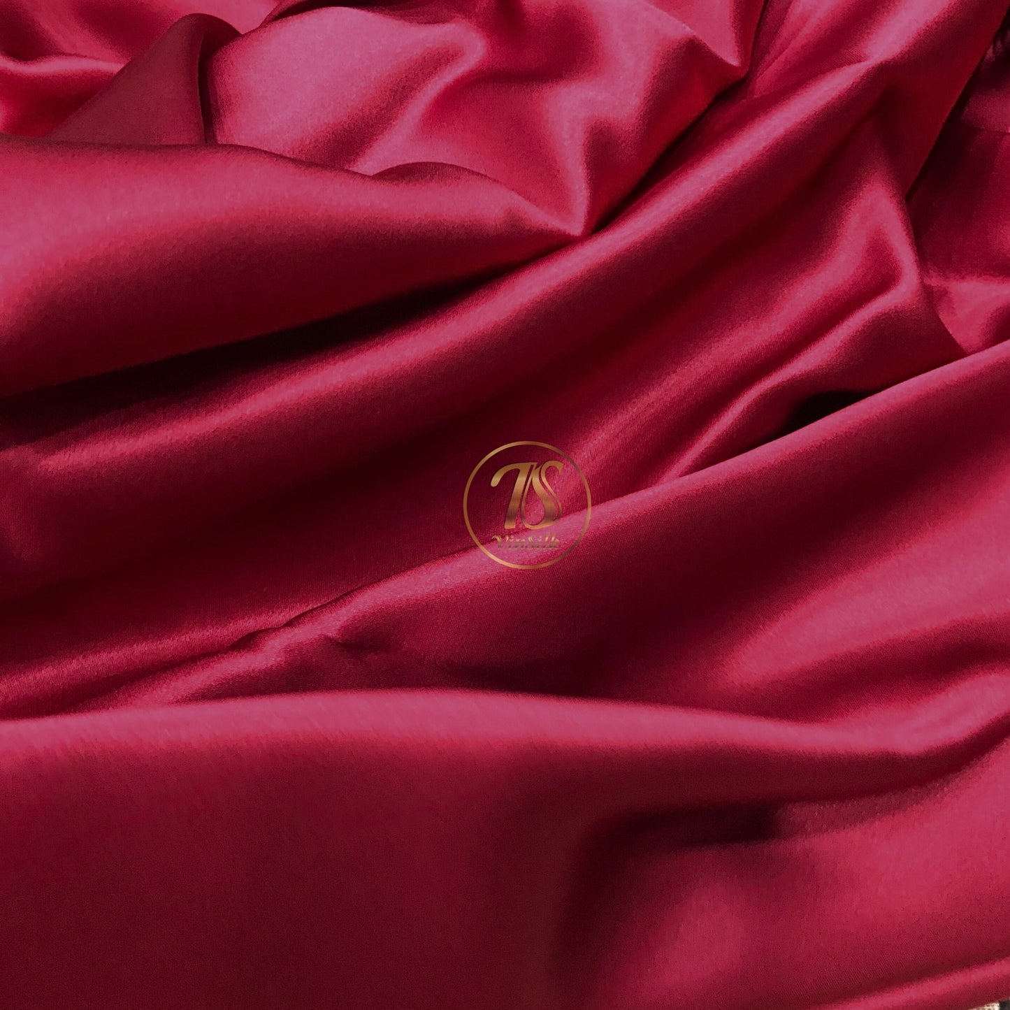 100% PURE MULBERRY SILK fabric by the yard β Satin silk fabric β 19mm - Organic fiber - Wedding dress - Gift for women - Dark red silk satin