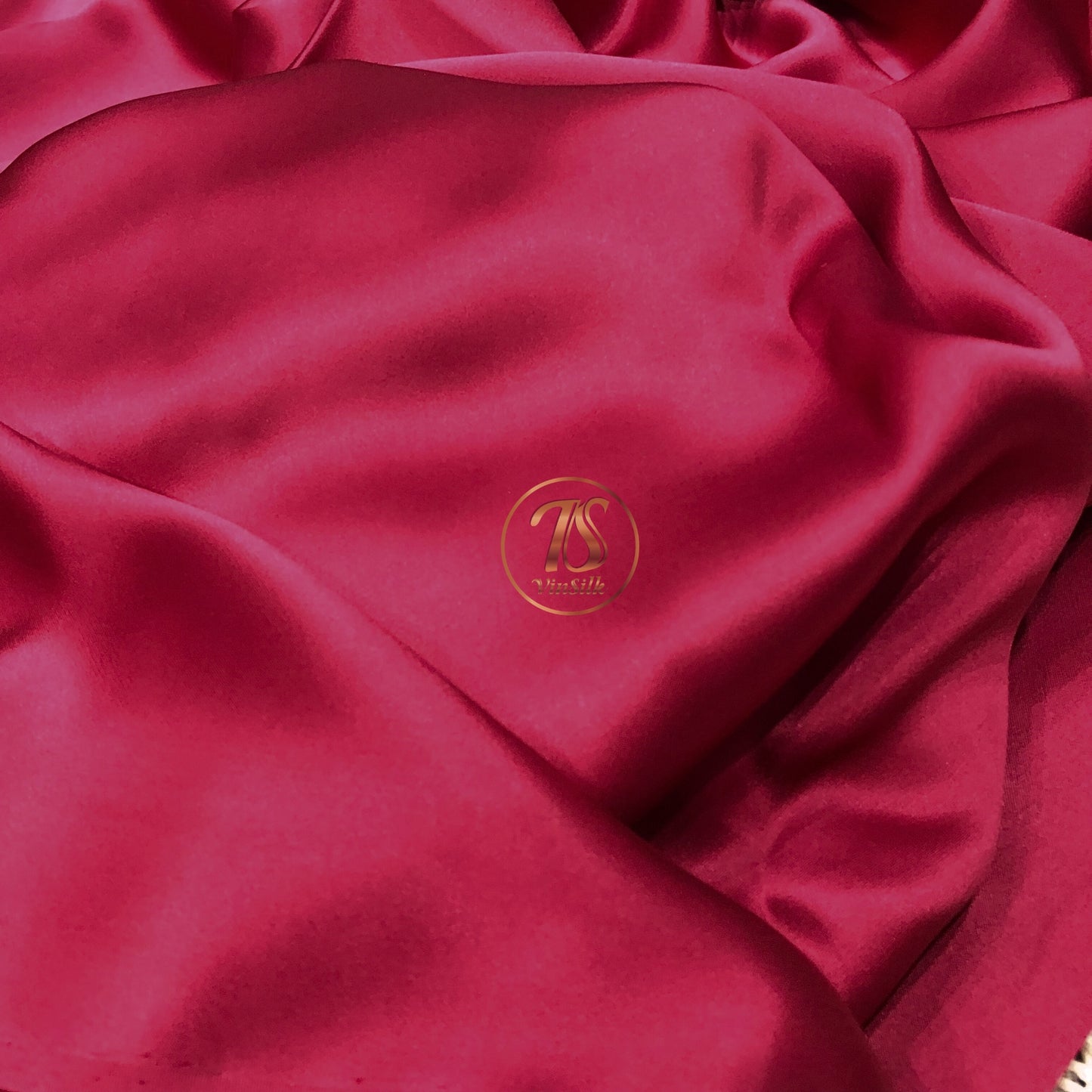 100% PURE MULBERRY SILK fabric by the yard β Satin silk fabric β 19mm - Organic fiber - Wedding dress - Gift for women - Dark red silk satin