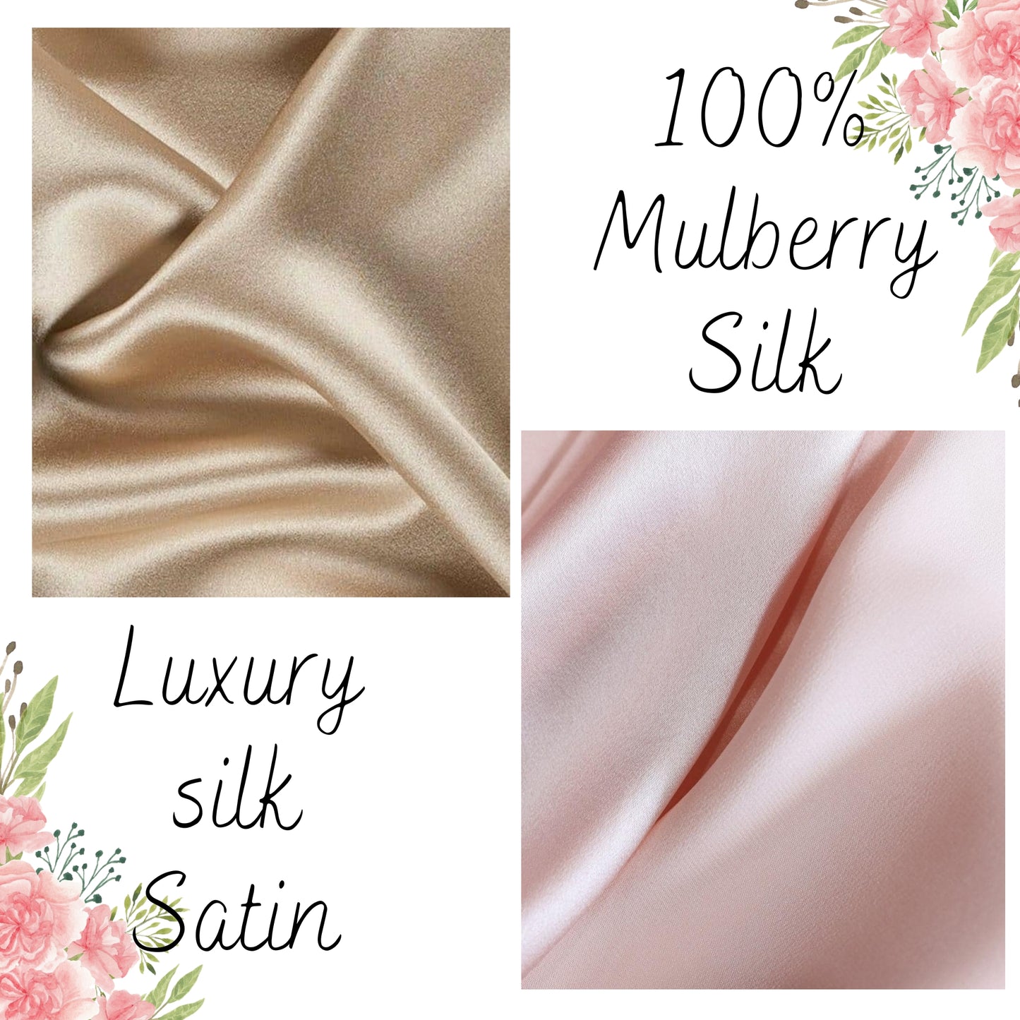 100% PURE MULBERRY SILK fabric by the yard β Satin silk fabric β 19mm - Organic fiber - Making dress - Gift for women - Silk apparel fabric
