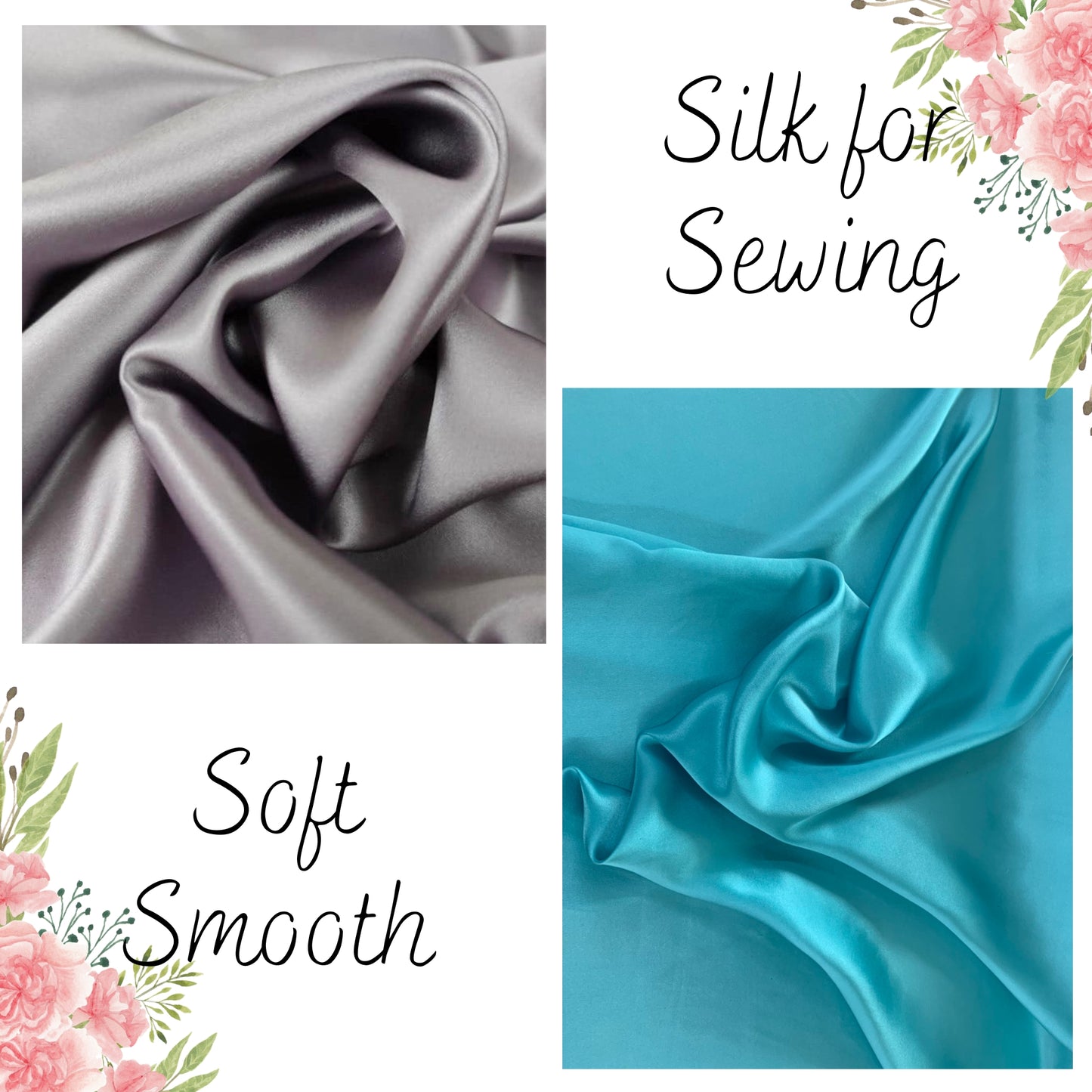 100% PURE MULBERRY SILK fabric by the yard β Satin silk fabric β 19mm - Organic fiber - Making dress - Gift for women - Silk apparel fabric