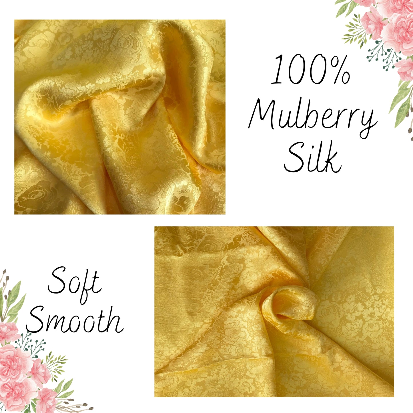 100% PURE MULBERRY SILK fabric by the yard ā Floral silk fabric - Jacquard silk fabric ā Dress making ā Silk for sewing - Silk apparel fabric