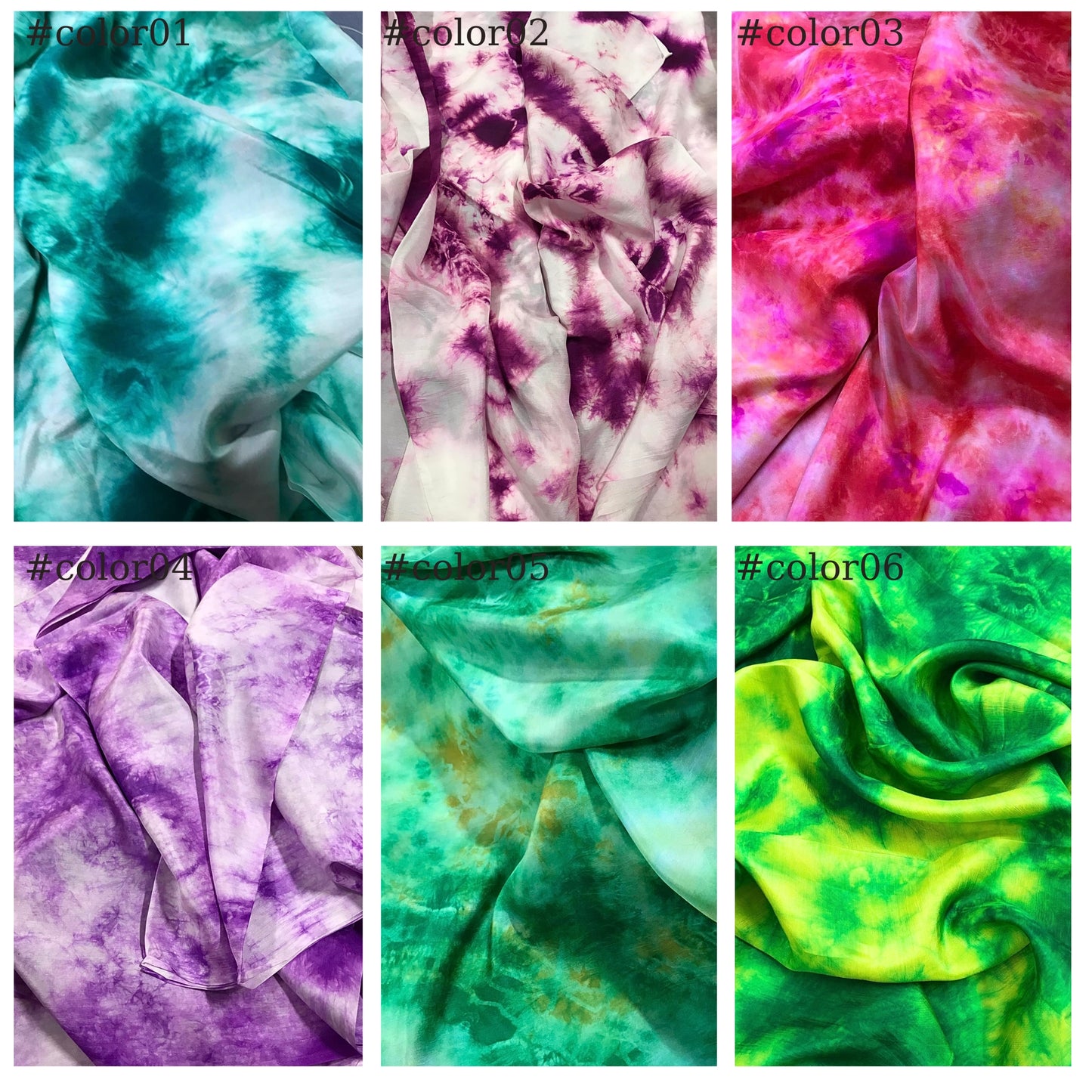 100% Mulberry Silk fabric by the yard - Habotai silk - Tie dye silk fabric - Fabric for Skirt, Scarf - Silk for clothes - Gift for women