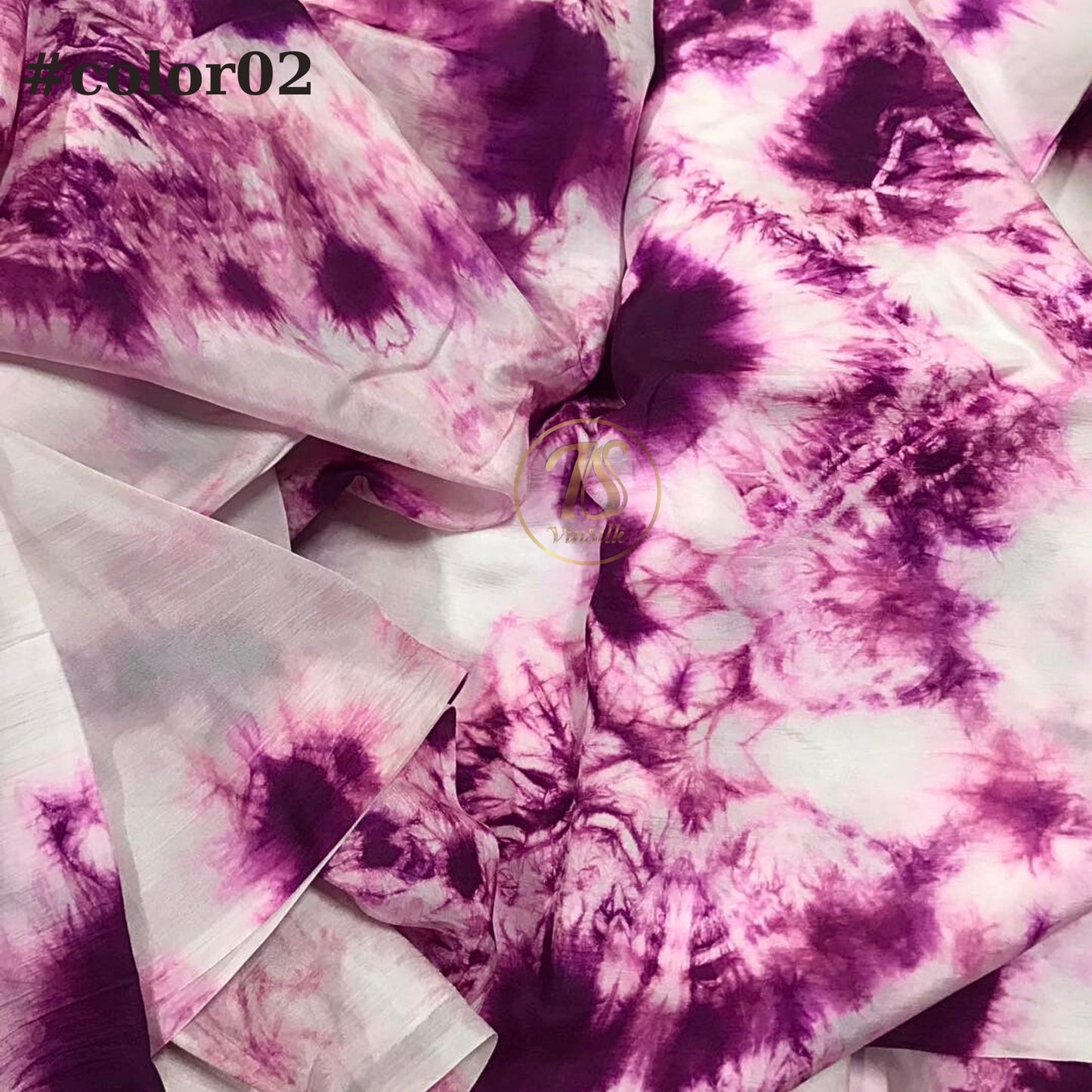 100% Mulberry Silk fabric by the yard - Habotai silk - Tie dye silk fabric - Fabric for Skirt, Scarf - Silk for clothes - Gift for women