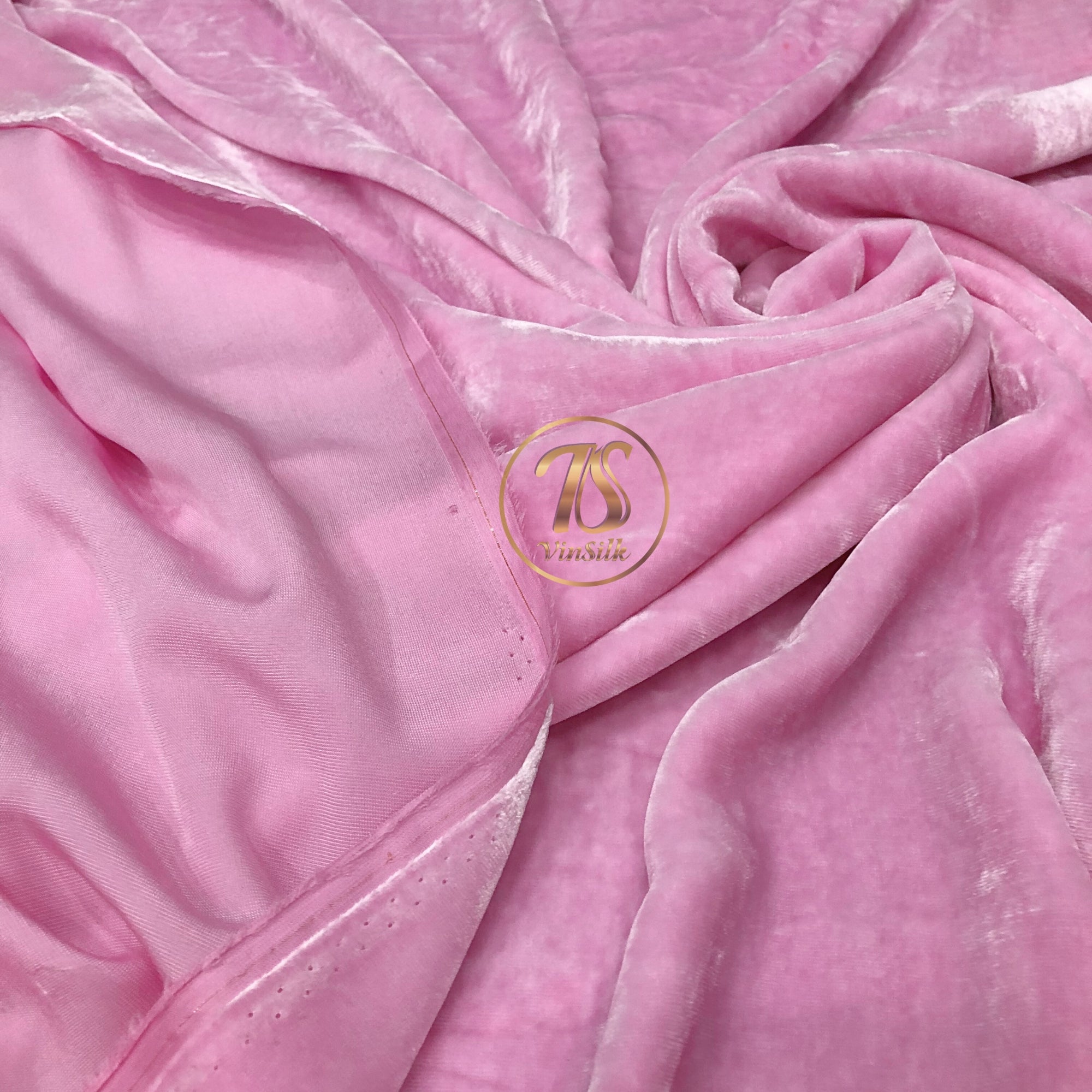 Light Pink Velvet Fabric