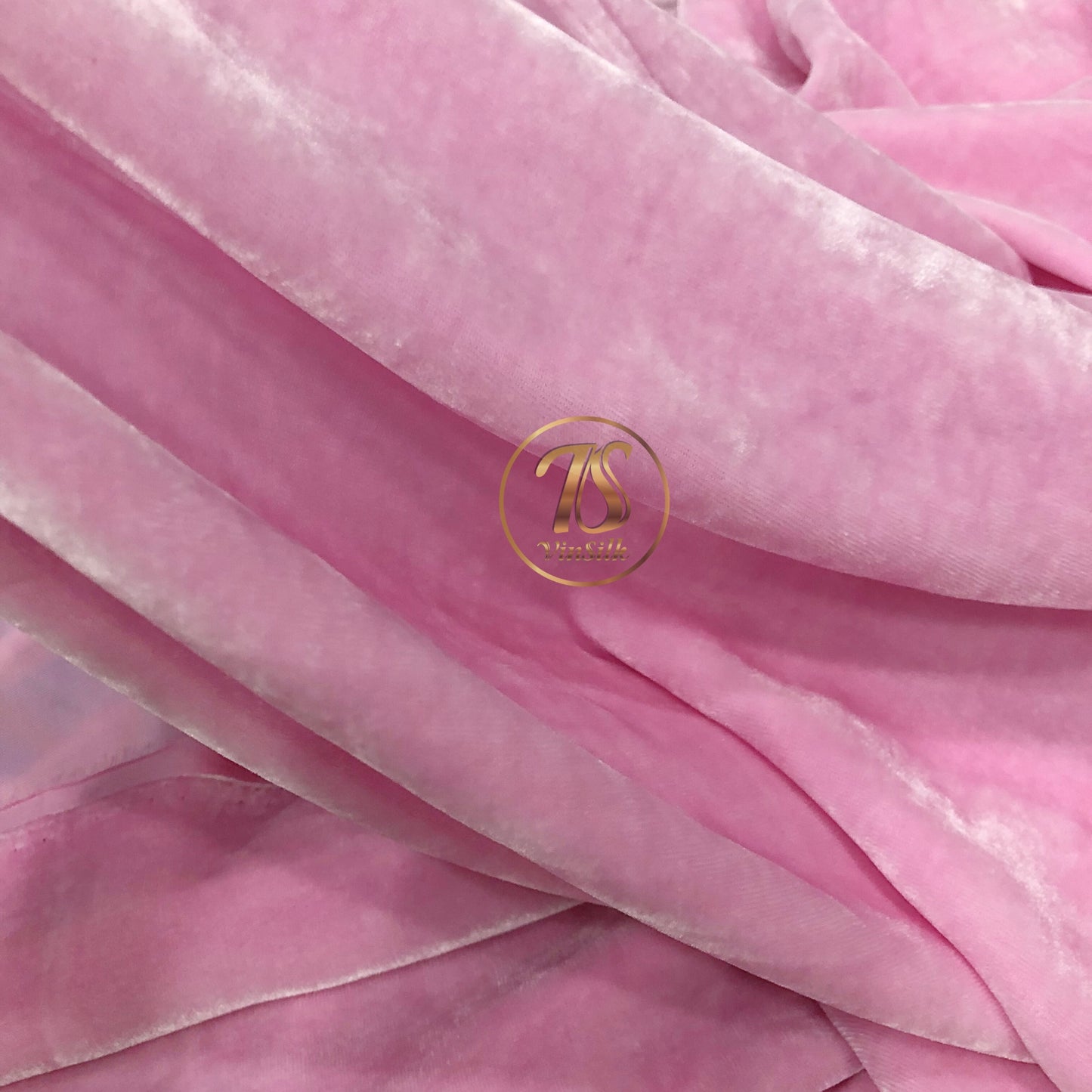 100% Mulberry Silk Velvet Fabric - Baby Pink Silk Velvet Fabric - Silk apparel fabric