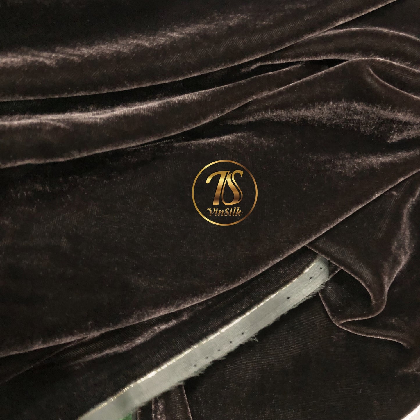 100% MULBERRY SILK VELVET fabric by the yard - Luxury Silk Velvet for Dress, Skirt, High End Garment - Brown velvet - Silk for clothes - Dress making