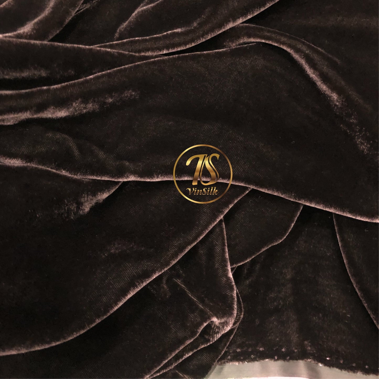 100% MULBERRY SILK VELVET fabric by the yard - Luxury Silk Velvet for Dress, Skirt, High End Garment - Brown velvet - Silk for clothes - Dress making