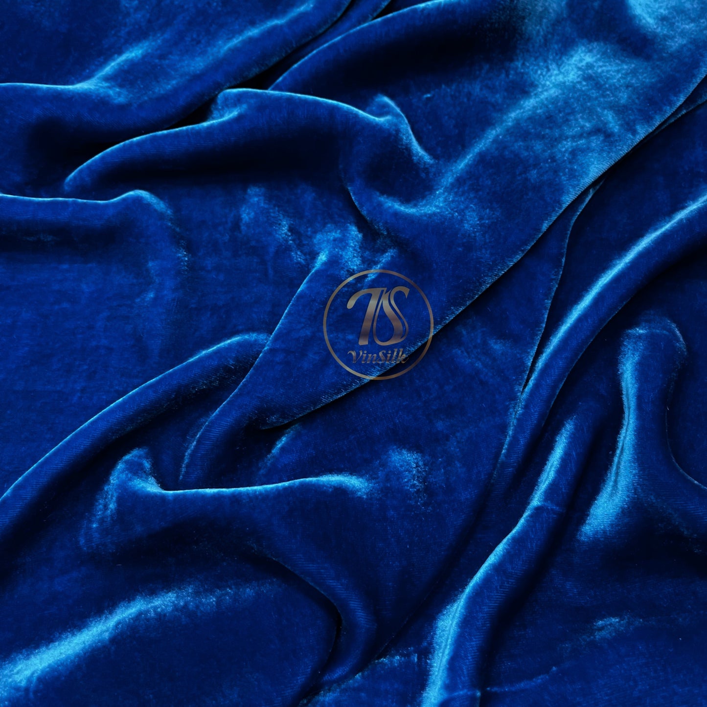 100% MULBERRY SILK VELVET fabric by the yard - Luxury Silk Velvet for Dress, Skirt, High End Garment - Silk apparel fabric - Blue velvet