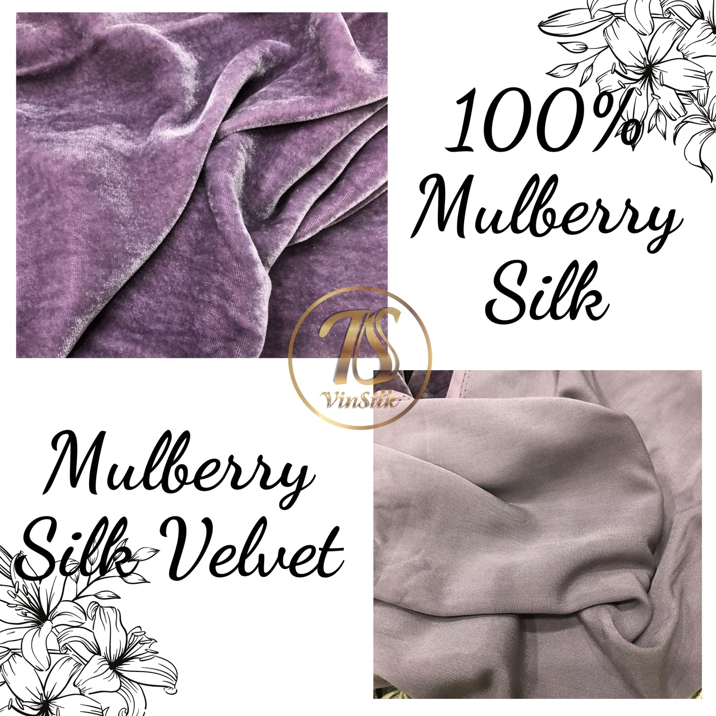 100% MULBERRY SILK VELVET fabric by the yard - Luxury Silk Velvet for Dress, Skirt, High End Garment - Silk apparel fabric - Purple silk velvet