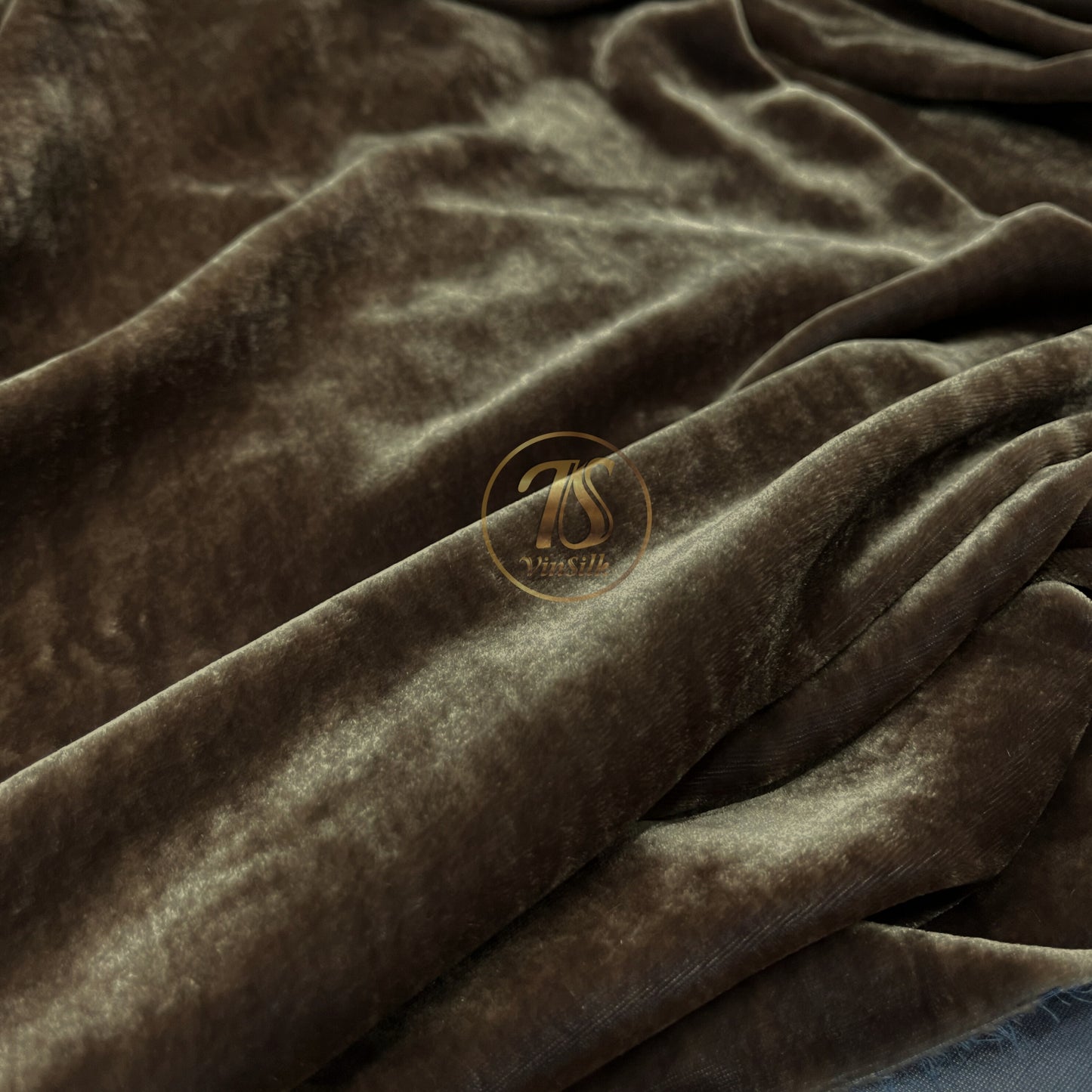 100% Pure Mulberry Silk Velvet Fabric - Luxury Silk Velvet - Silk for Sewing - Brown Silk Velvet