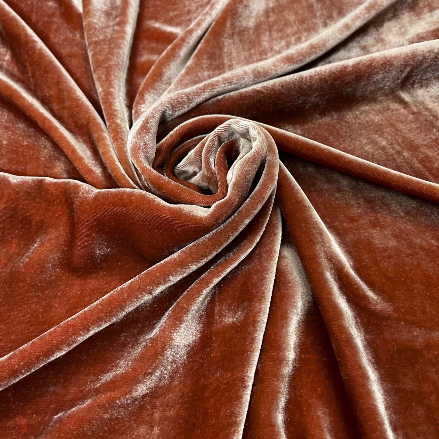 100% MULBERRY SILK VELVET fabric by the yard - Luxury Silk Velvet for Dress, Skirt, High End Garment - Brown velvet - Silk for clothes