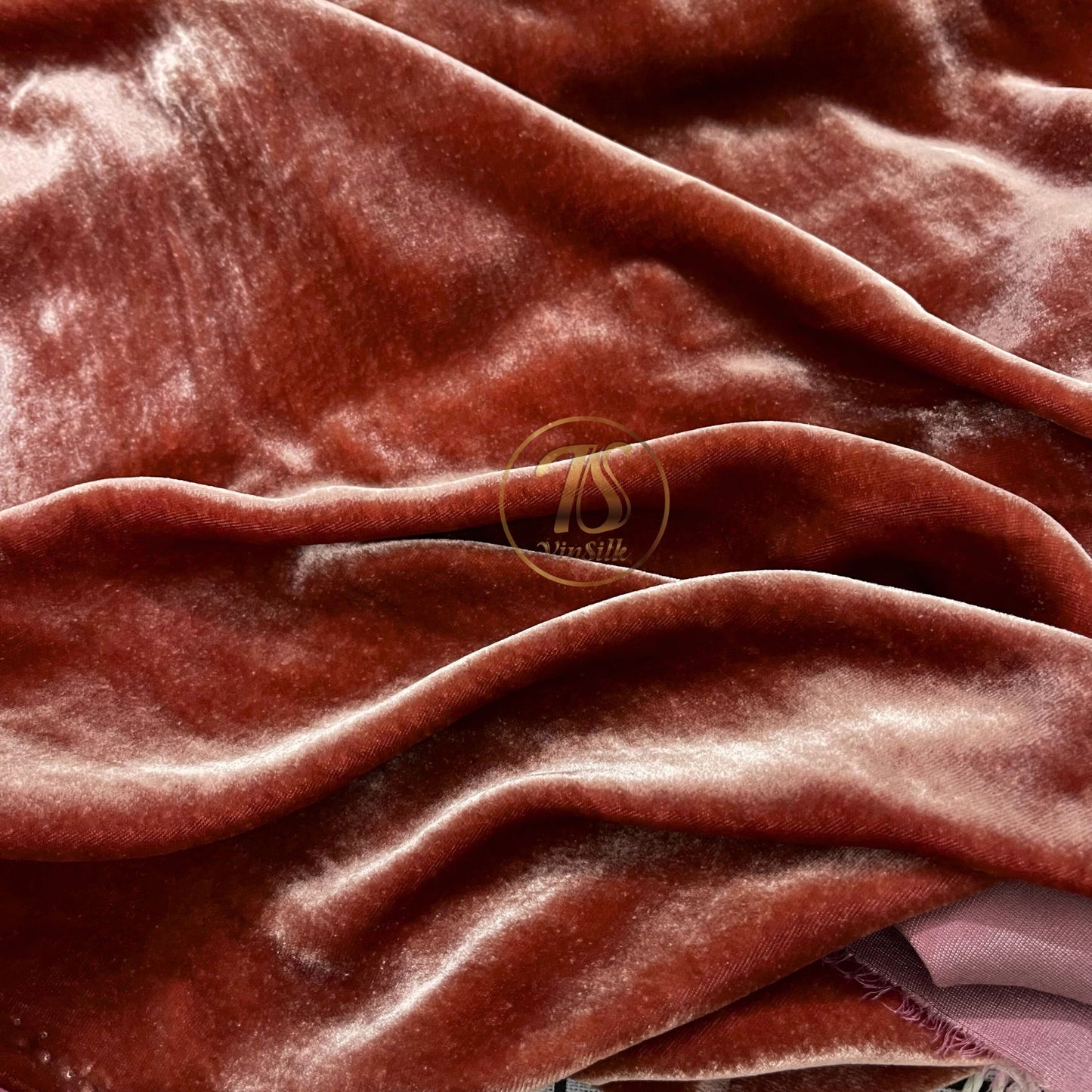 100% MULBERRY SILK VELVET fabric by the yard - Luxury Silk Velvet for Dress, Skirt, High End Garment - Brown velvet - Silk for clothes