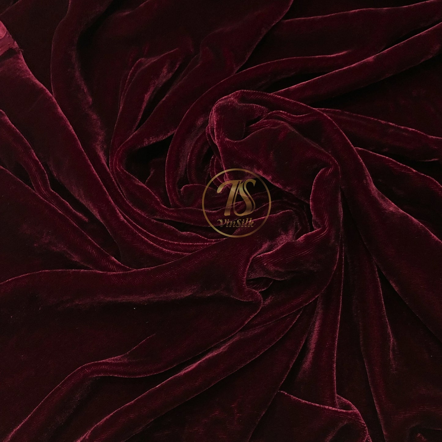 100% MULBERRY SILK VELVET fabric by the yard - Luxury Silk Velvet for Dress, Skirt, High End Garment - Silk apparel fabric - Dark red silk velvet