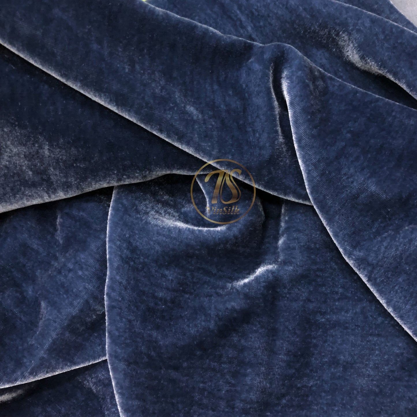 100% Pure Mulberry Silk Velvet Fabric - Luxury Silk Velvet - Silk for sewing - Blue Silk Velvet