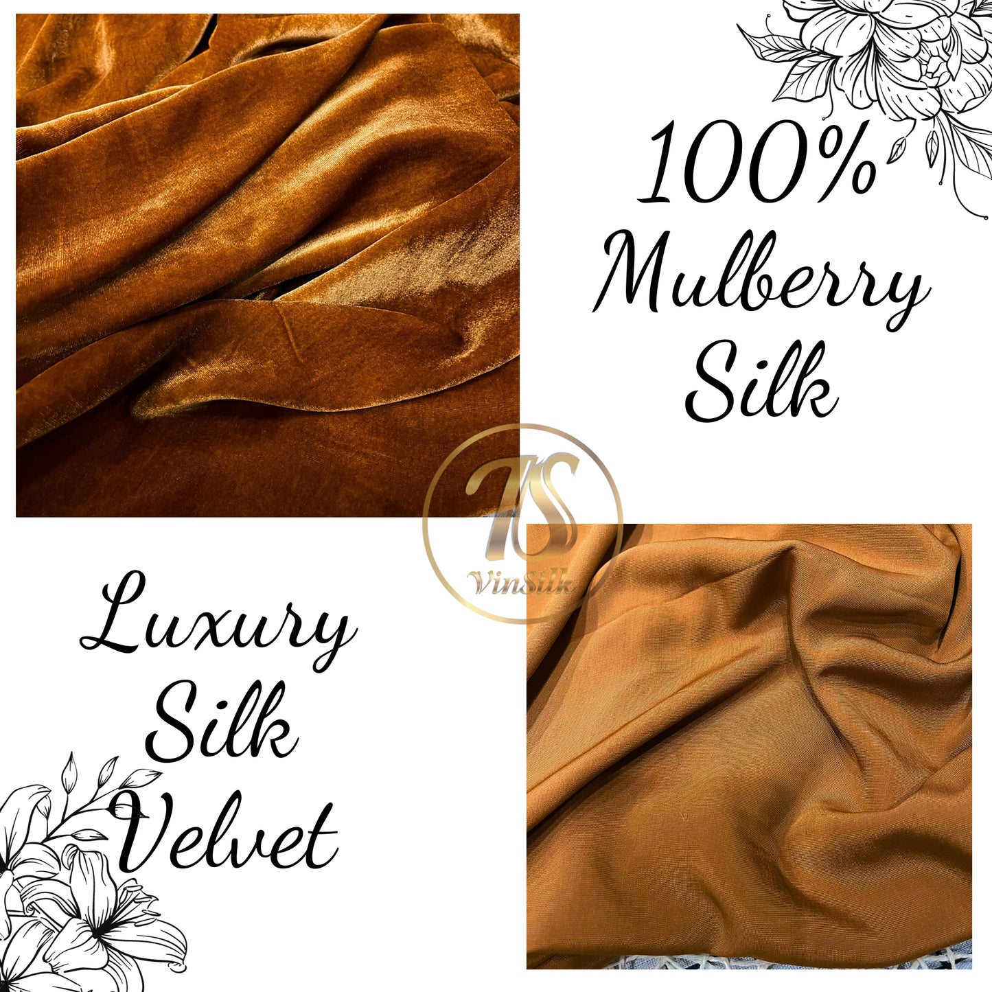 100% MULBERRY SILK VELVET fabric by the yard - Luxury Silk Velvet for Dress, Skirt, High End Garment - Silk apparel fabric - Handmade silk