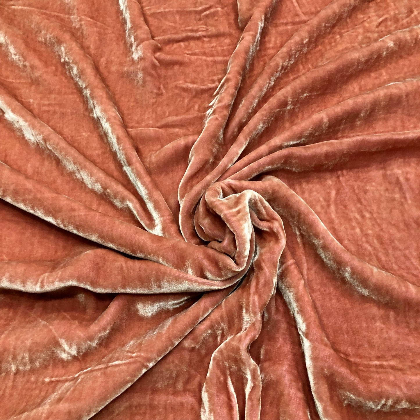 100% Pure Mulberry Silk Velvet Fabric - Luxury Silk Velvet - Silk for sewing - Orange velvet
