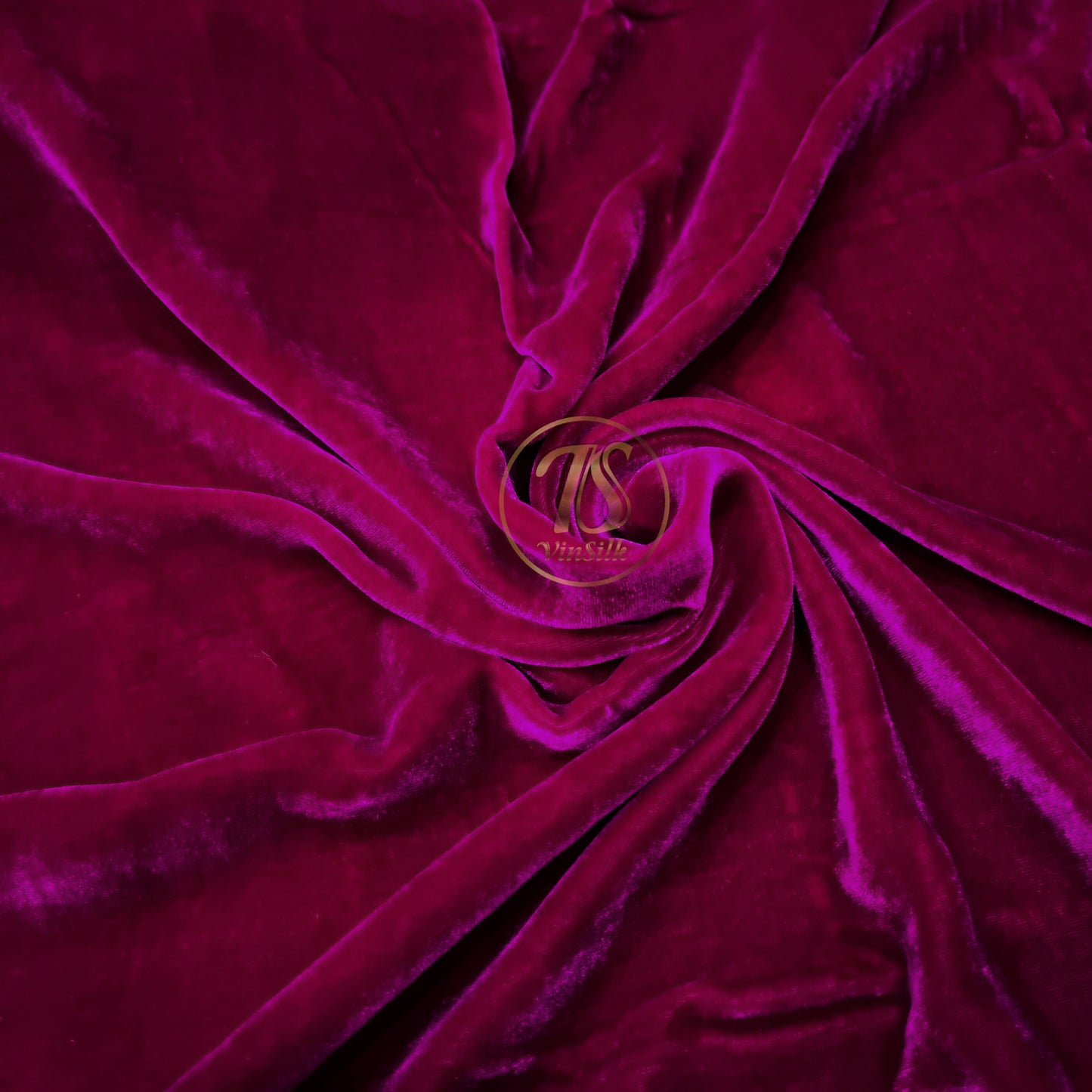 Pink Silk Velvet fabric by the yard - Luxury Silk Velvet