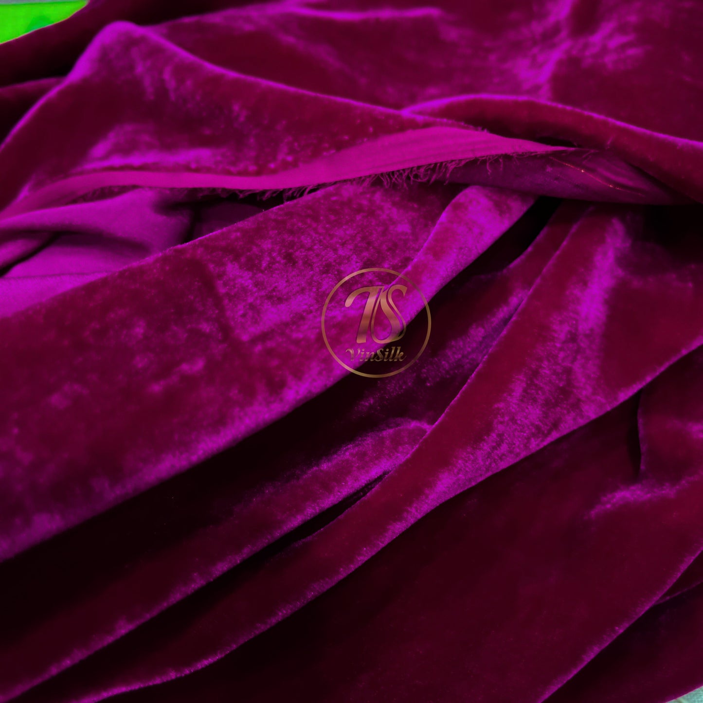 Pink Silk Velvet fabric by the yard - Luxury Silk Velvet