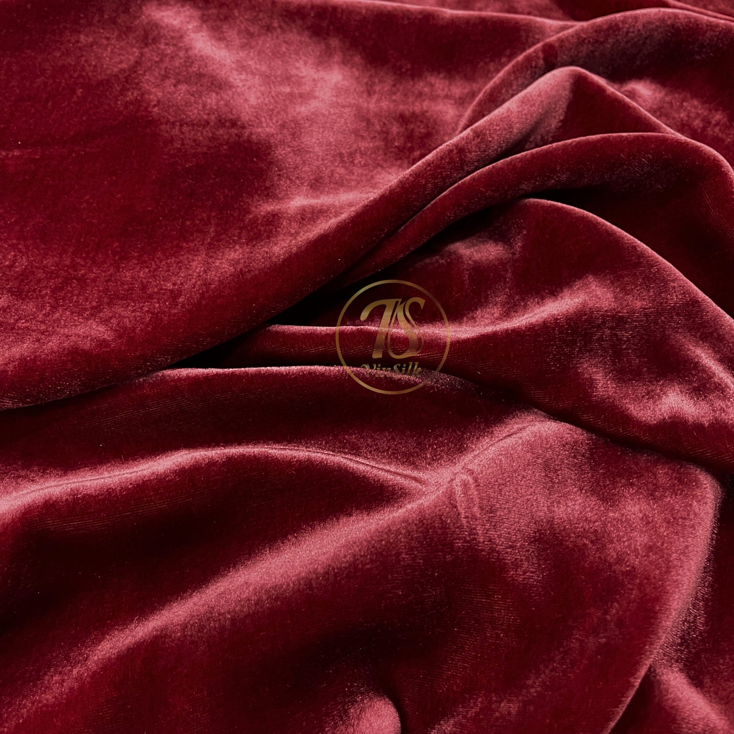 100% Pure Mulberry Silk Velvet Fabric by the yard – Red Silk Velvet for Dress, Skirt, High End Garment – Silk for sewing
