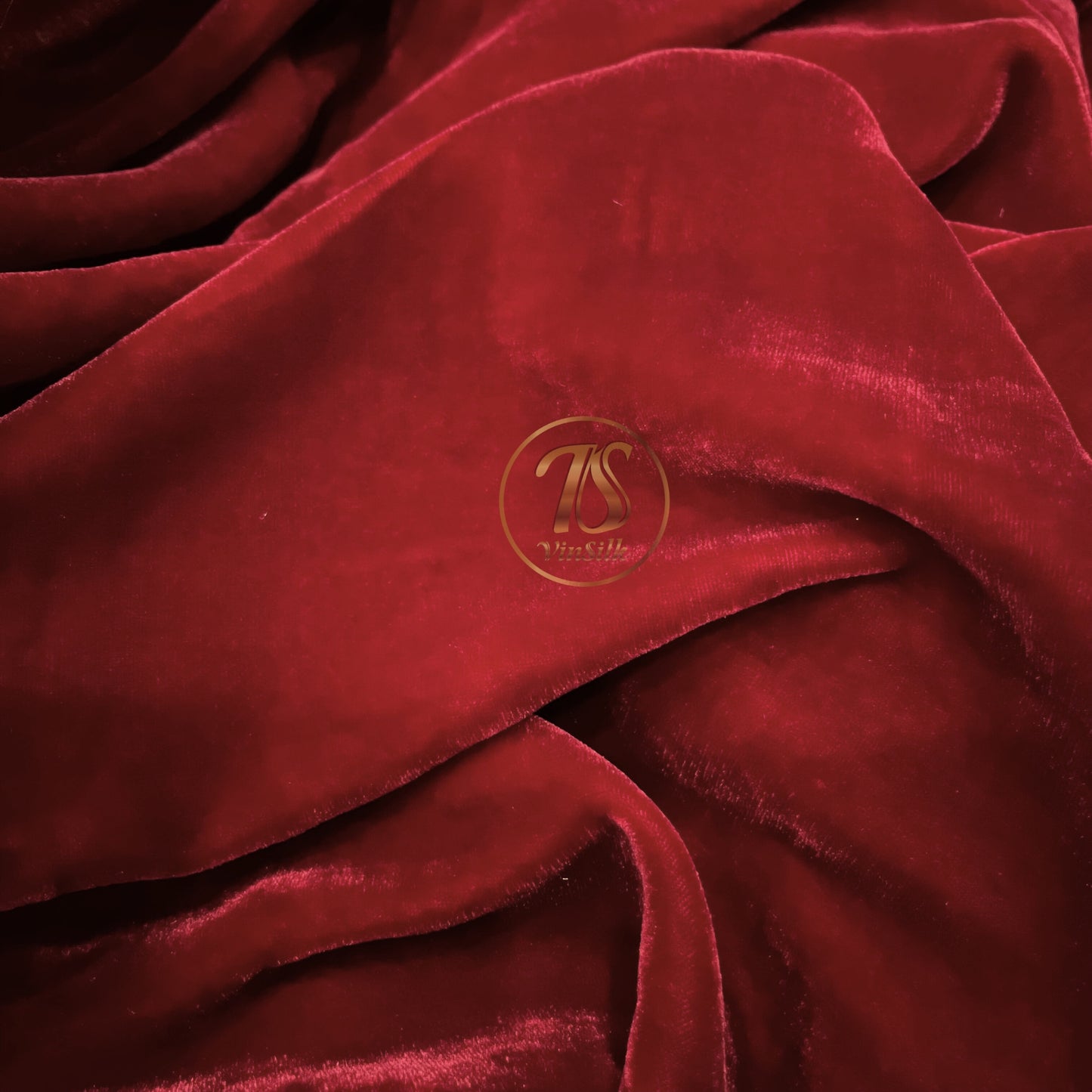 100% Mulberry silk velvet - Red Silk Velvet - Silk for sewing - Dress making