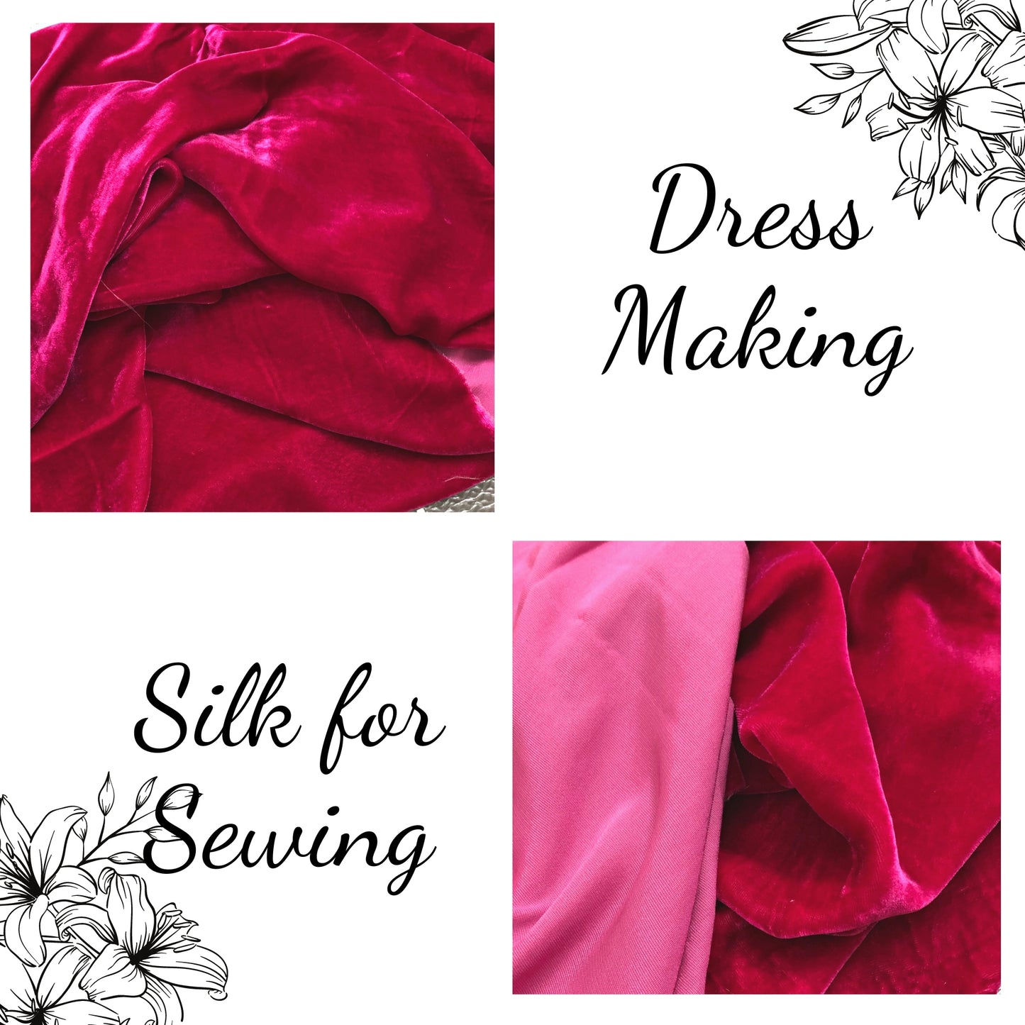 100% MULBERRY SILK VELVET fabric by the yard - Luxury Silk Velvet for Dress, Skirt, High End Garment - Silk apparel fabric - Fabric for clothes