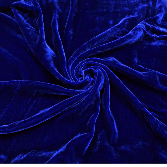 100% MULBERRY SILK VELVET fabric by the yard - Luxury Silk Velvet for Dress, Skirt, High End Garment - Silk apparel fabric - Dark blue silk velvet