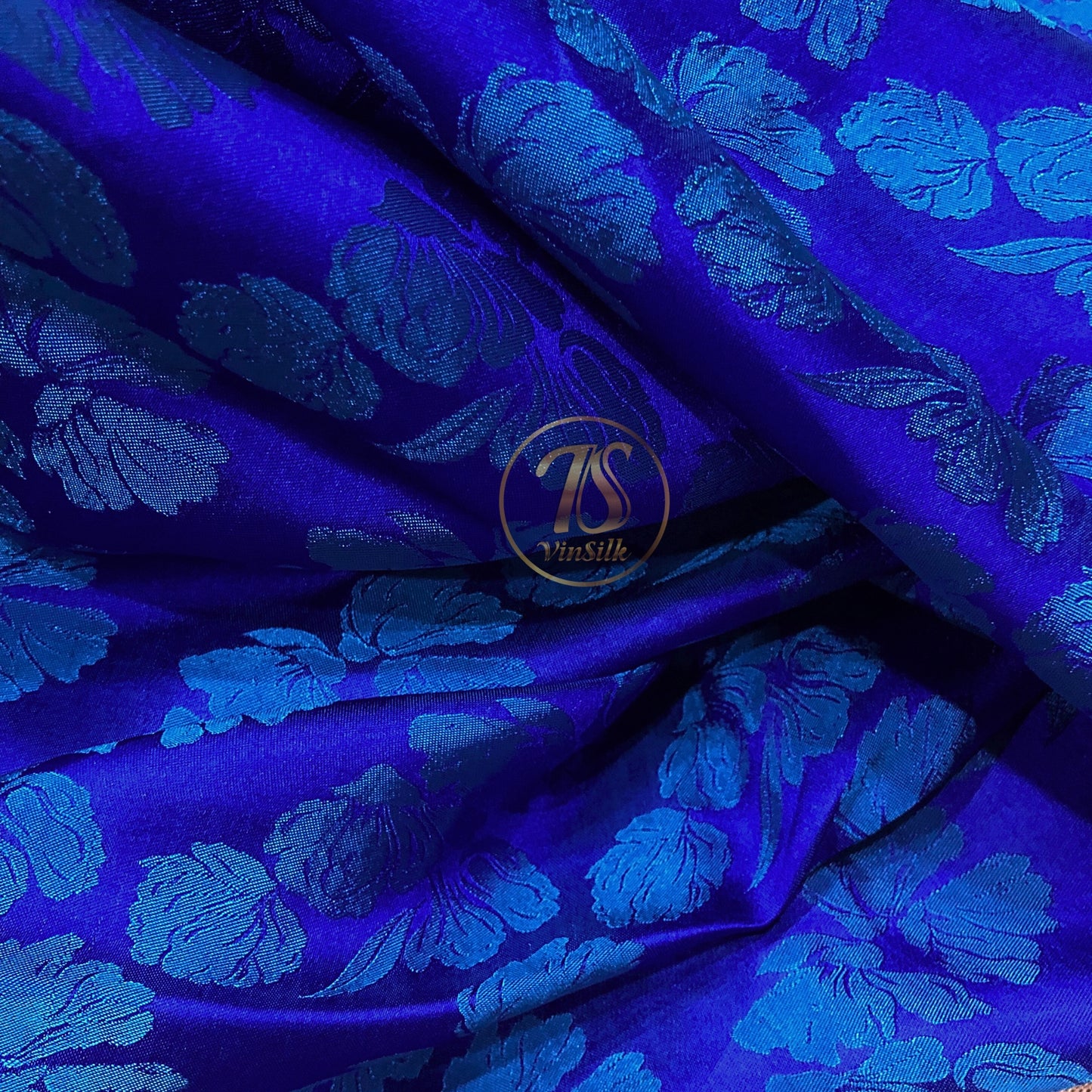 PURE MULBERRY SILK fabric by the yard - Dark blue silk fabric - Handmade fabric ā Dress making ā Silk for sewing - Gift for women - Sewing clothes