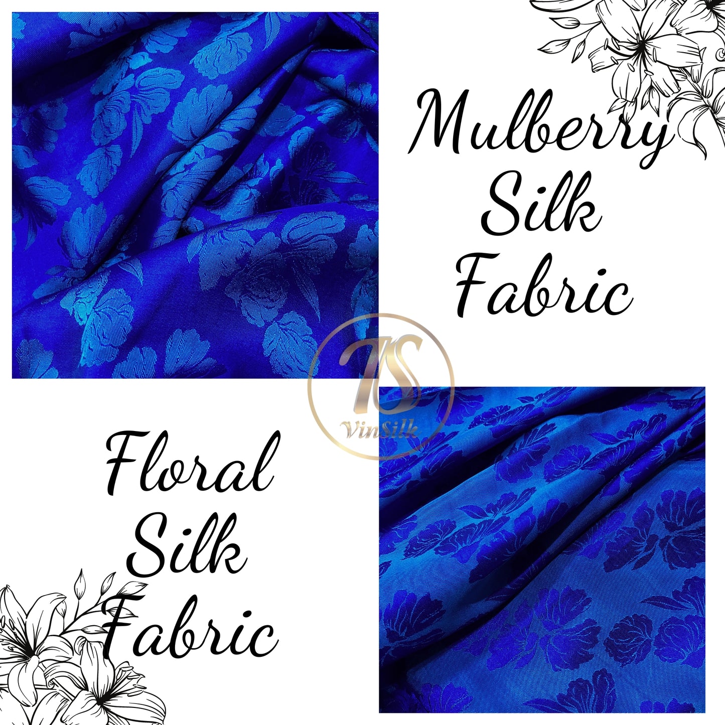 PURE MULBERRY SILK fabric by the yard - Dark blue silk fabric - Handmade fabric ā Dress making ā Silk for sewing - Gift for women - Sewing clothes