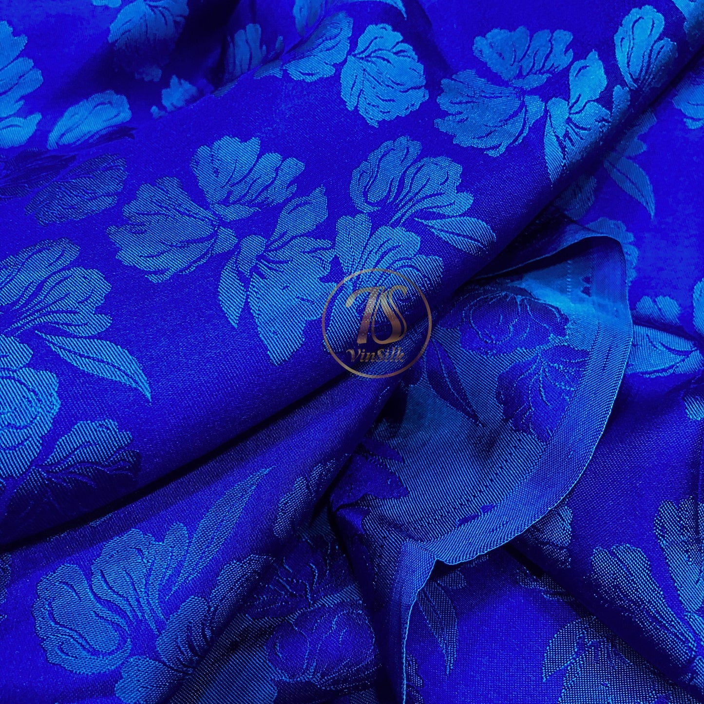 PURE MULBERRY SILK fabric by the yard - Dark blue silk fabric - Handmade fabric ā Dress making ā Silk for sewing - Gift for women - Sewing clothes