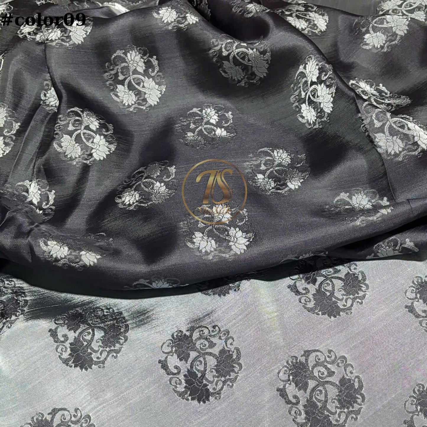 FLORAL MULBERRY SILK fabric by the yard - Handmade fabric β Dress making β Silk for sewing - Gift for women - Fabric silk