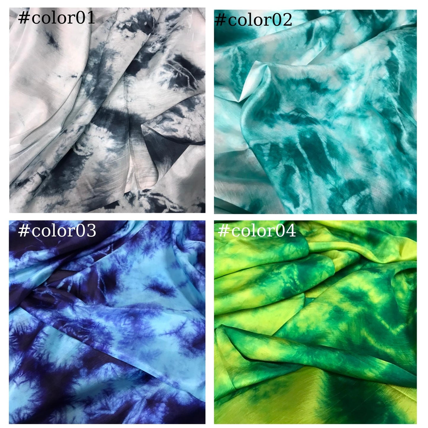 100% Mulberry Silk Habotai fabric by the yard - Blue and Green Silk Habotai - Lining Fabric for Skirt, Scarf - Silk for clothes - Gift for her β Lining silk fabric