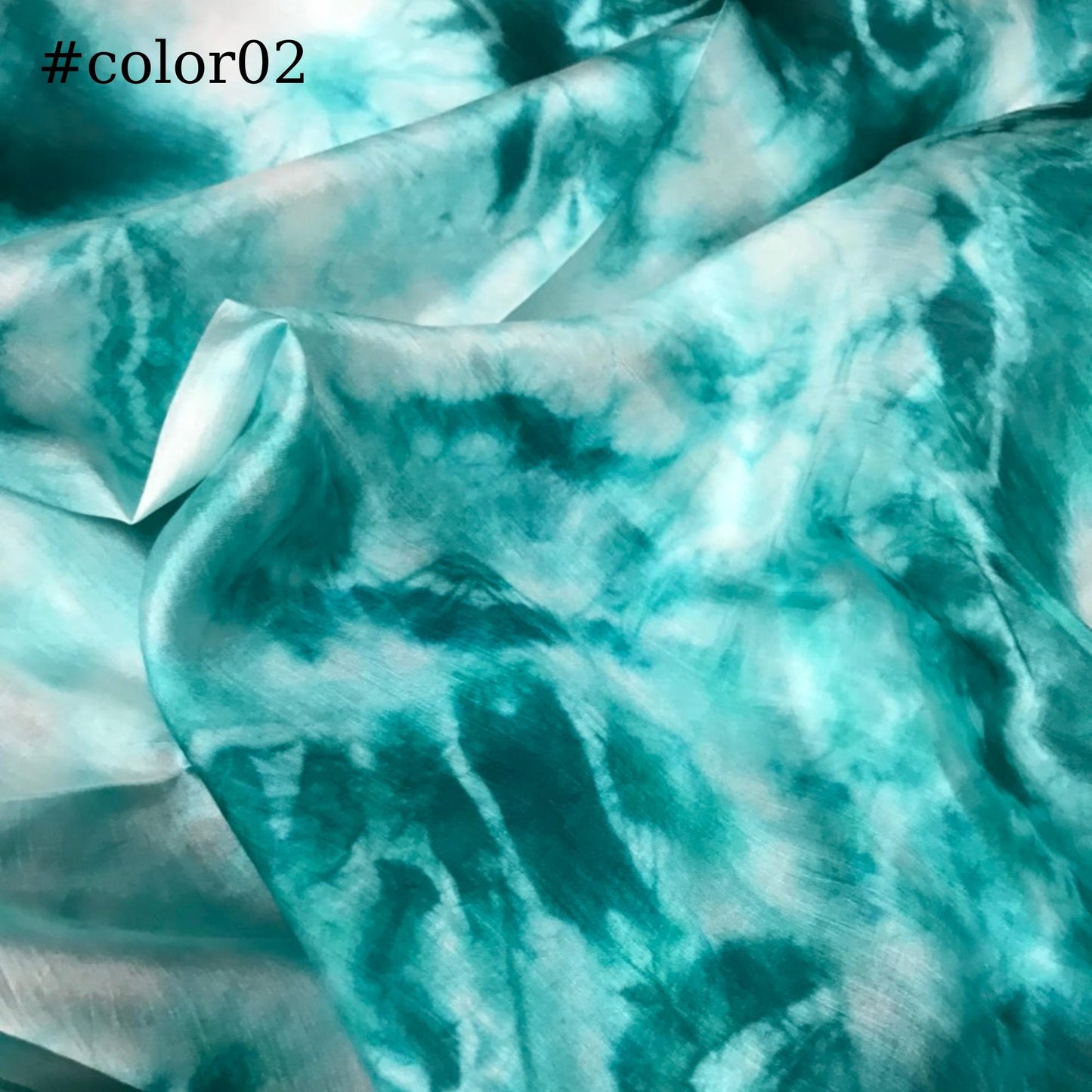 100% Mulberry Silk Habotai fabric by the yard - Blue and Green Silk Habotai - Lining Fabric for Skirt, Scarf - Silk for clothes - Gift for her β Lining silk fabric