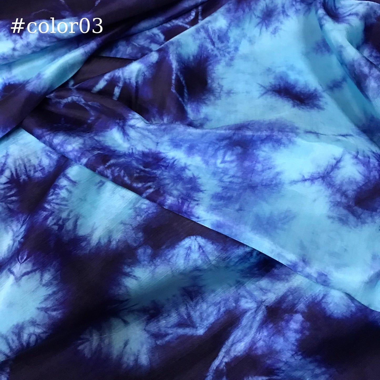100% Mulberry Silk Habotai fabric by the yard - Blue and Green Silk Habotai - Lining Fabric for Skirt, Scarf - Silk for clothes - Gift for her β Lining silk fabric