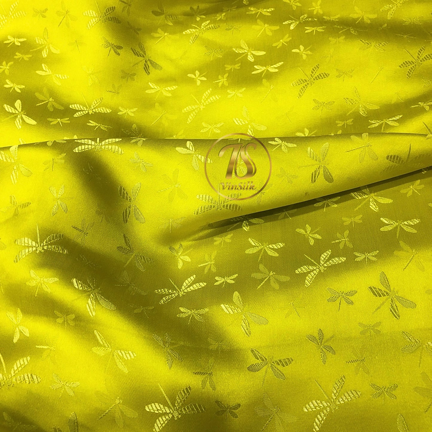 PATTERN MULBERRY SILK fabric by the yard - Yellow silk fabric - Handmade fabric ā Dress making ā Silk for sewing - Gift for women