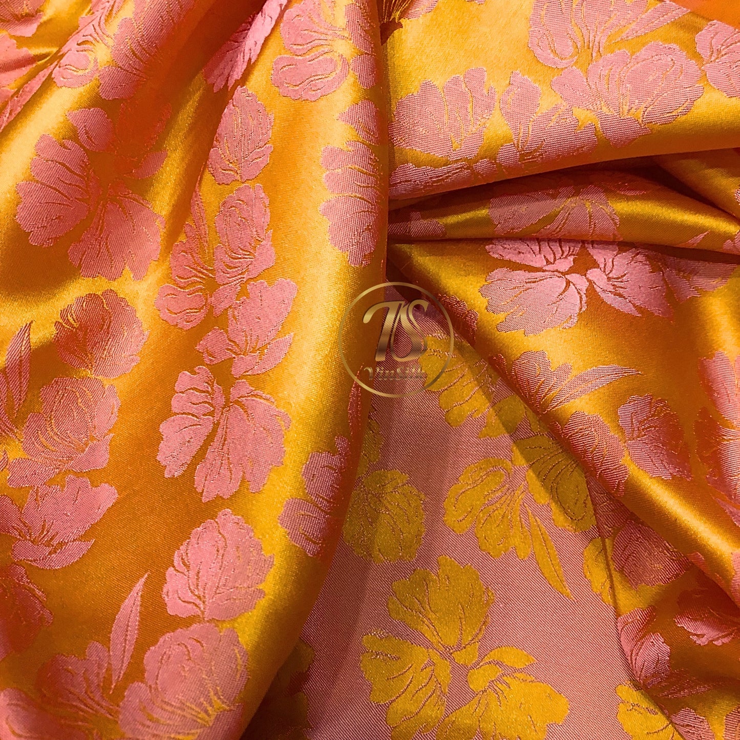 PURE MULBERRY SILK fabric by the yard - Floral silk fabric - Handmade fabric – Dress making – Silk for sewing - Gift for women