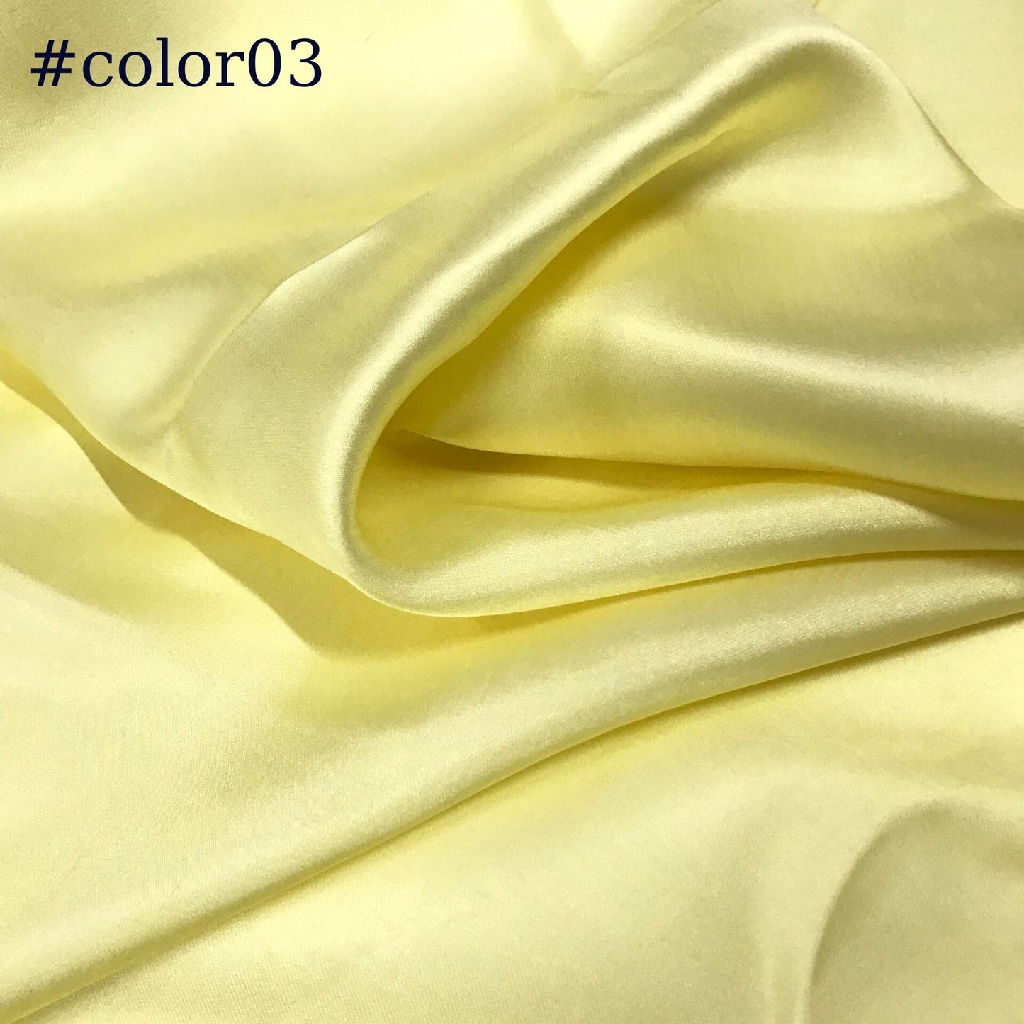 PURE MULBERRY SILK fabric by the yard β Satin silk fabric β 19mm - Organic fiber - Silk for sewing - Gift for women - Yellow silk satin