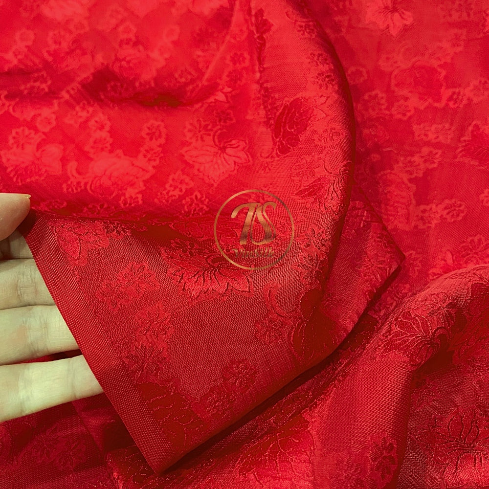 PURE MULBERRY SILK fabric by the yard, red mulberry leaves, handmade fabric, Organic fiber, Wedding dress, Gift for women, personalized gift