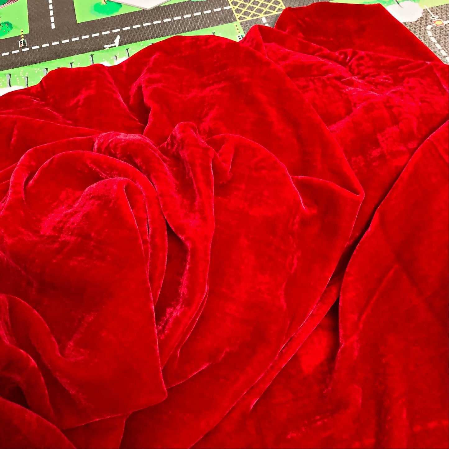 100% MULBERRY SILK VELVET fabric by the yard - Luxury Silk Velvet for Dress, Skirt, High End Garment - Red silk velvet - Handmade silk