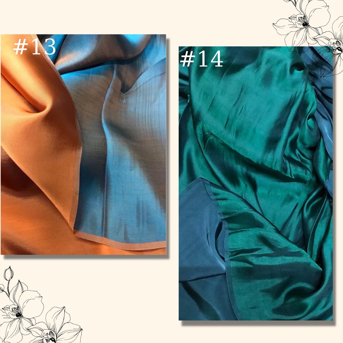 PURE MULBERRY SILK fabric by the yard β Satin silk fabric β 19mm - Organic fiber - Silk apparel fabric - Gift for women