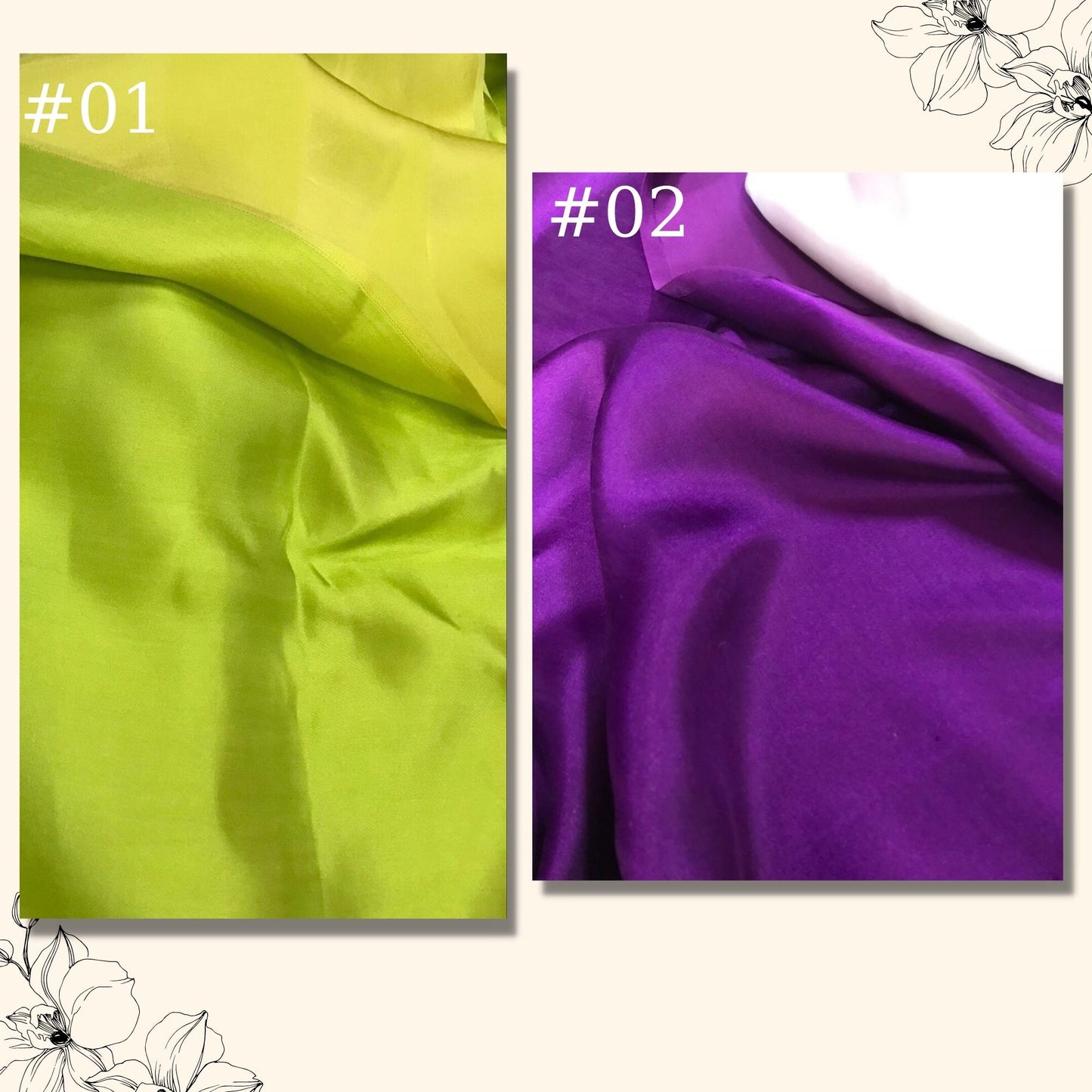 PURE MULBERRY SILK fabric by the yard β Satin silk fabric β 19mm - Silk apparel fabric - Gift for women - Sewing clothes